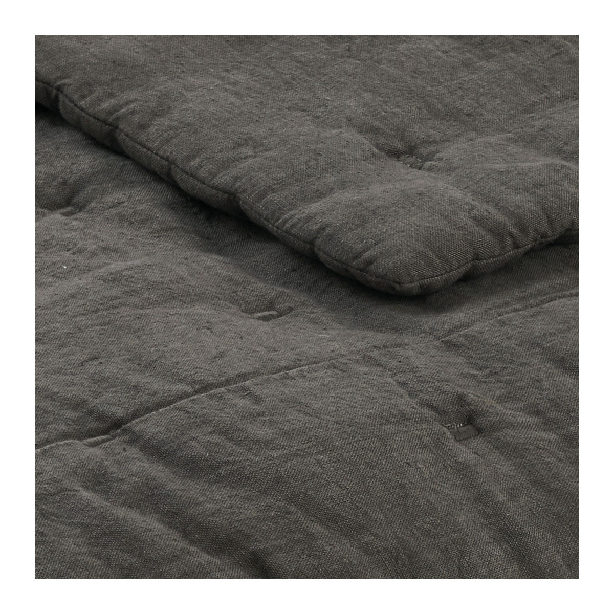 Couvre-lit en lin lavé BLANC D'IVOIRE Gris