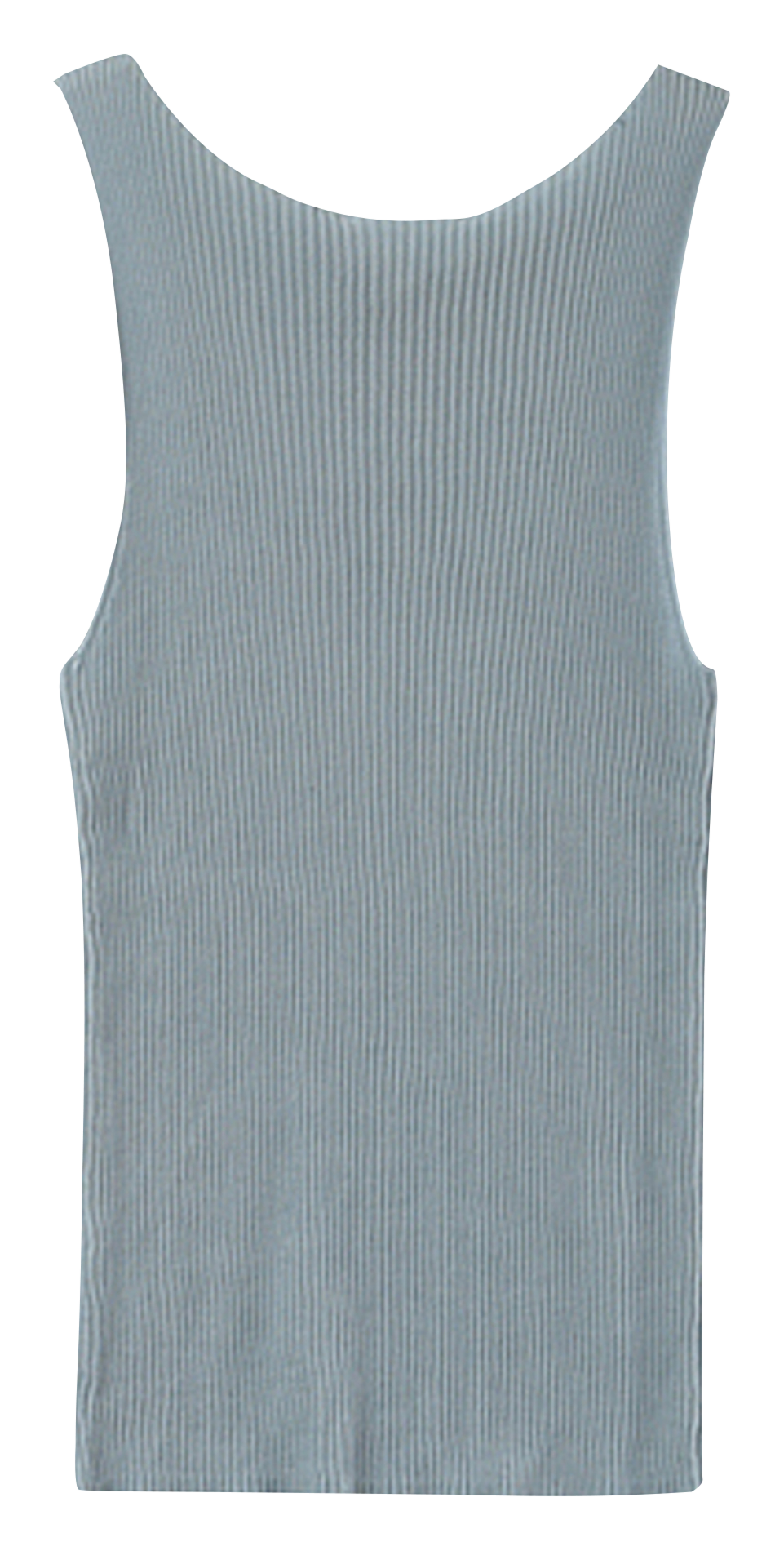 Ärmelloser, gerippter Rundhalspullover GRACE ET MILA Silber