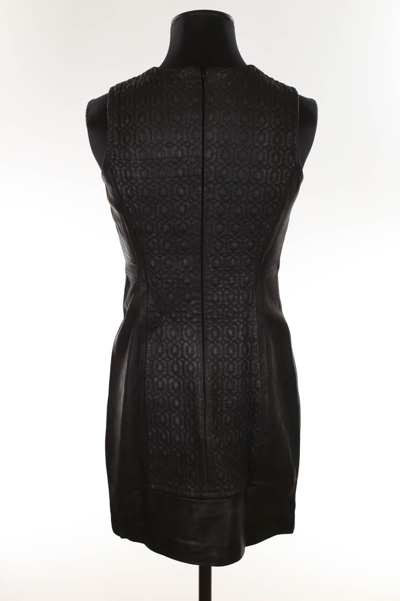 Leather dress THEORY - Seconde Main Black