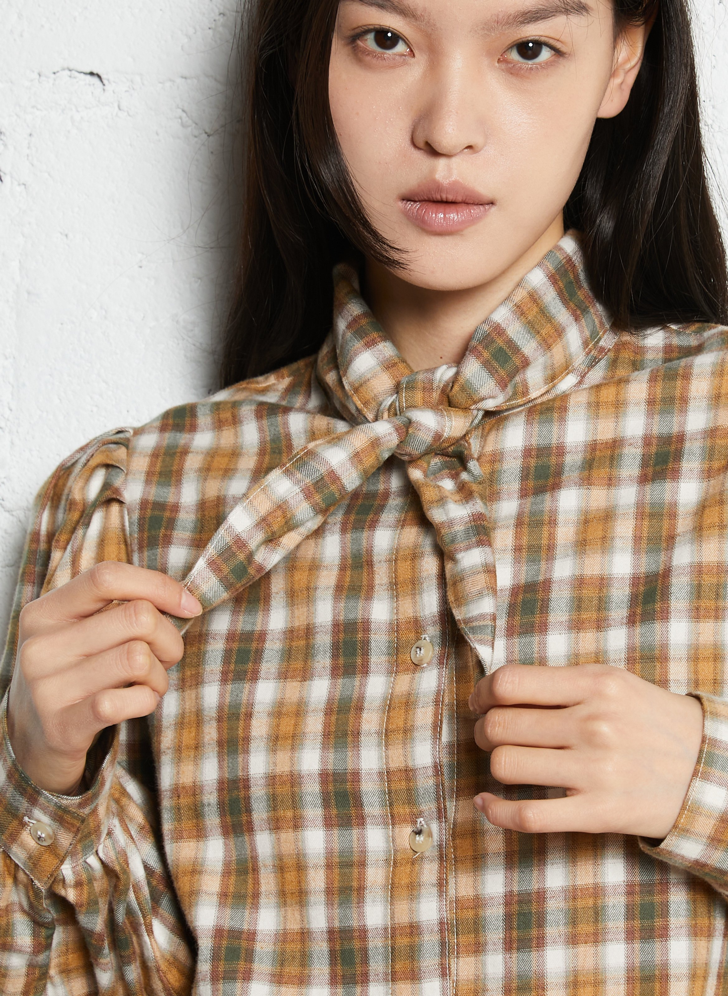 Rechte, katoenen blouse met print SUZIE WINKLE Beige