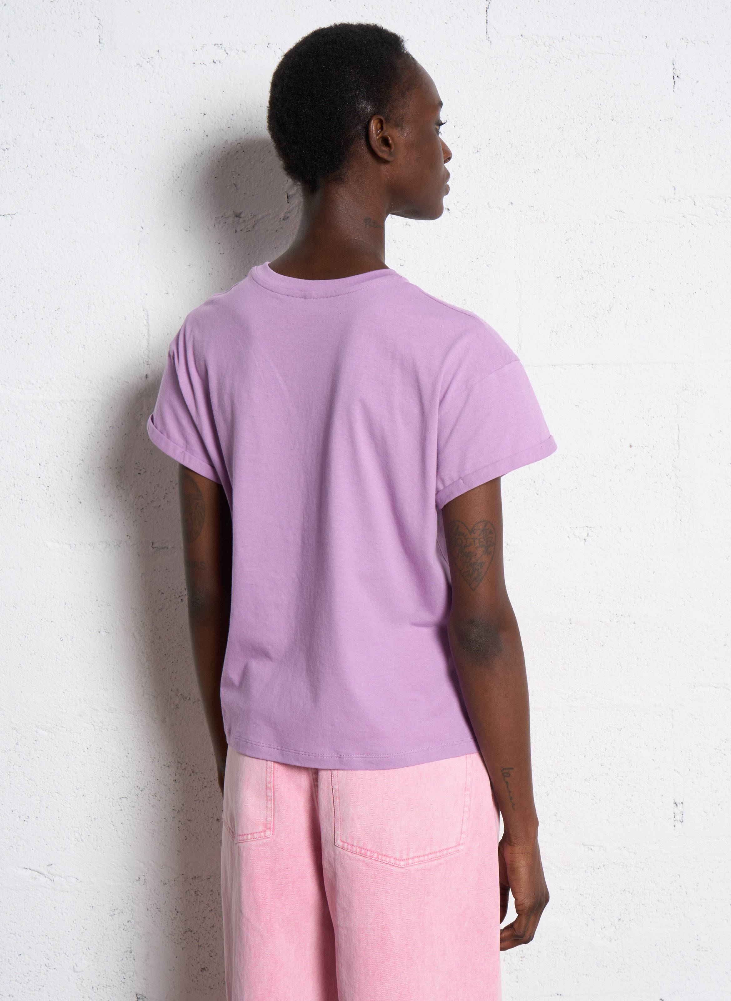 Tee-shirt droit en coton I CODE Violet