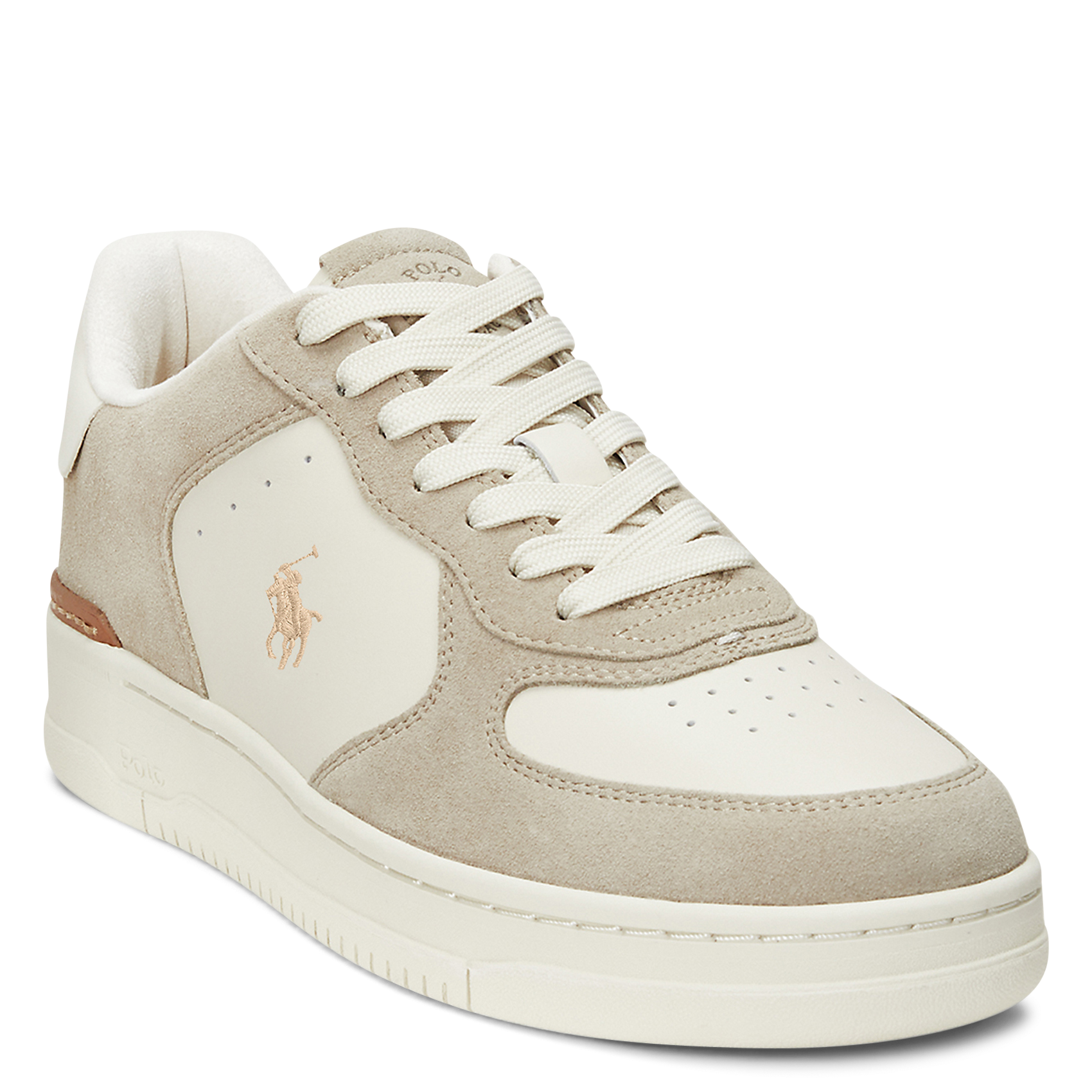 Baskets basses en cuir POLO RALPH LAUREN Beige