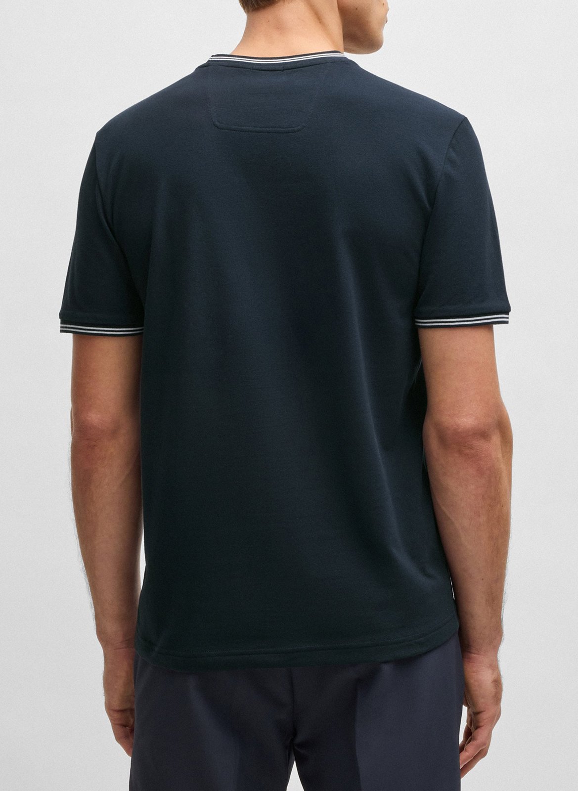 Basic cotton-mix T-shirt BOSS Blue