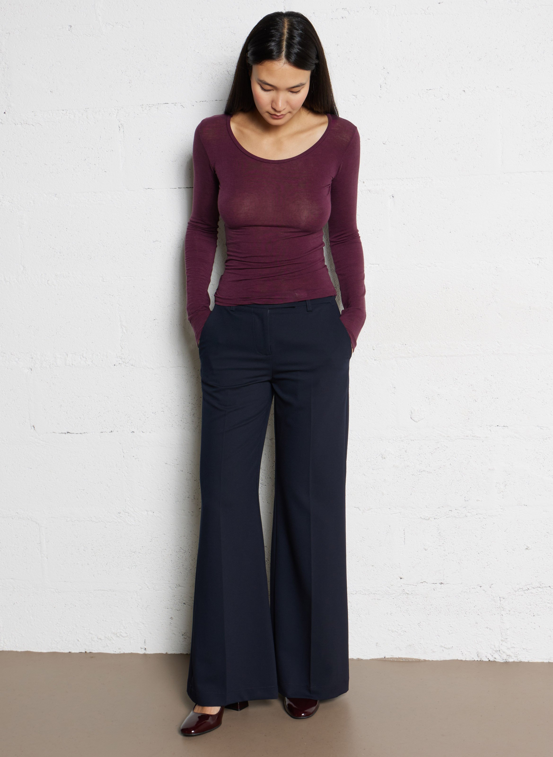 Patent leather strappy pumps BOCAGE Plums