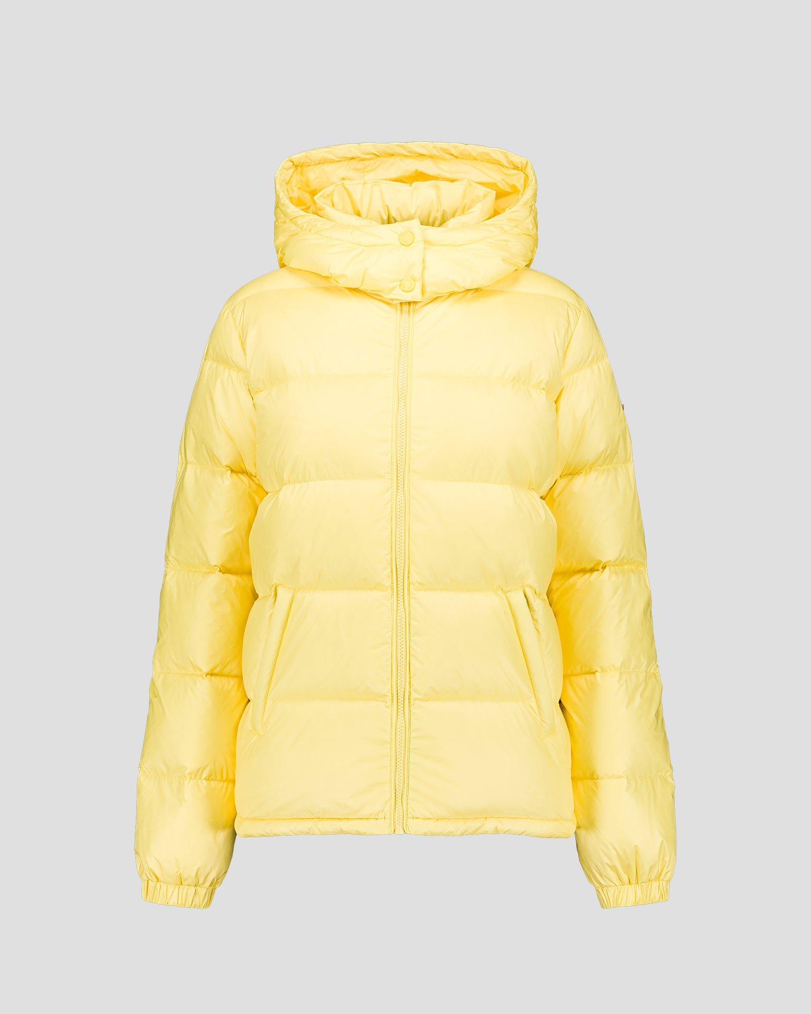 Puffer jacket for extreme cold, Prague style. Yellow