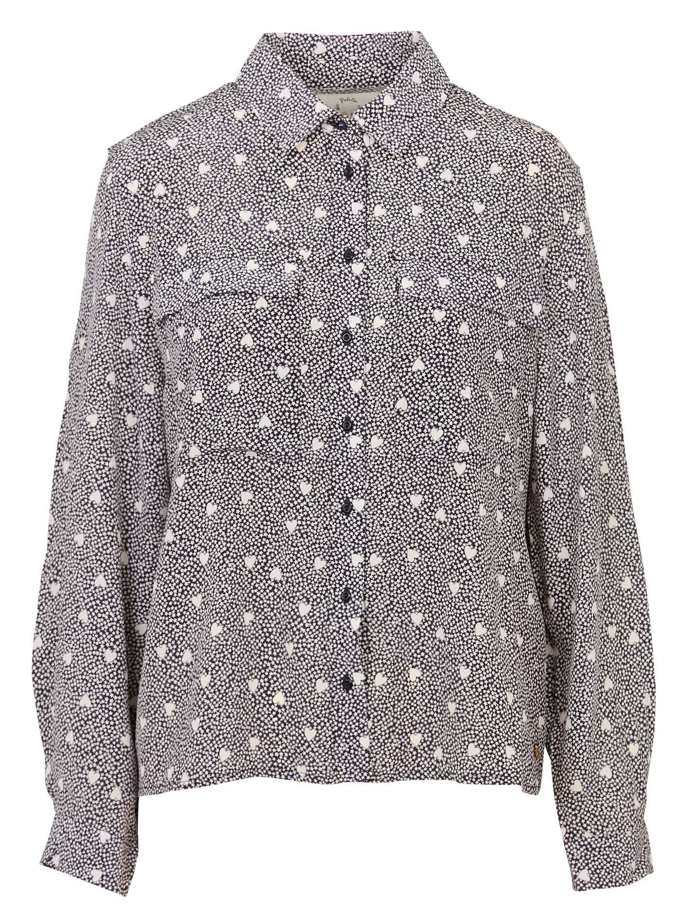 Loose-fit silk shirt DES PETITS HAUTS Black