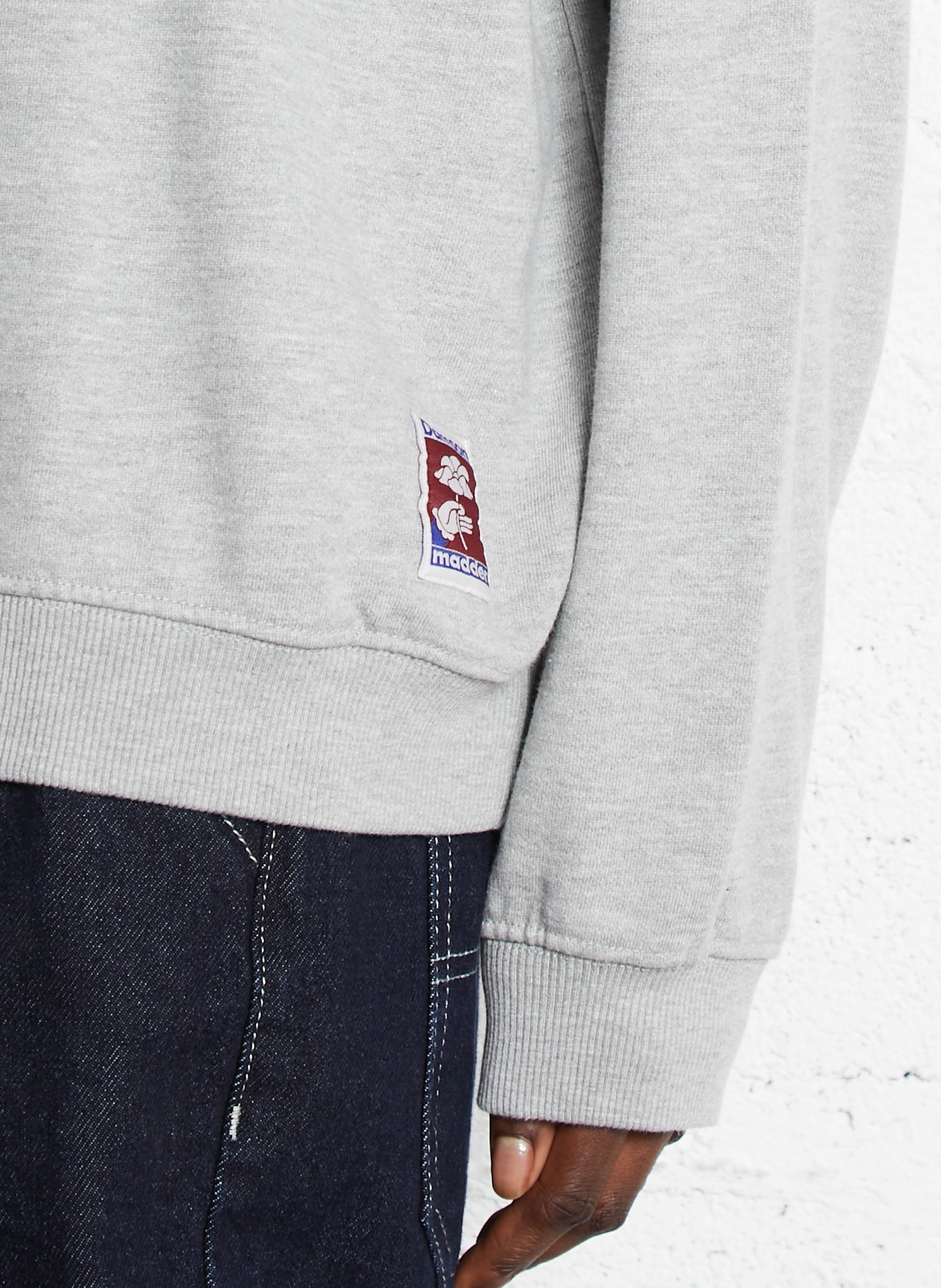 Sweat ample imprimé en coton bio DAMSON MADDER Gris