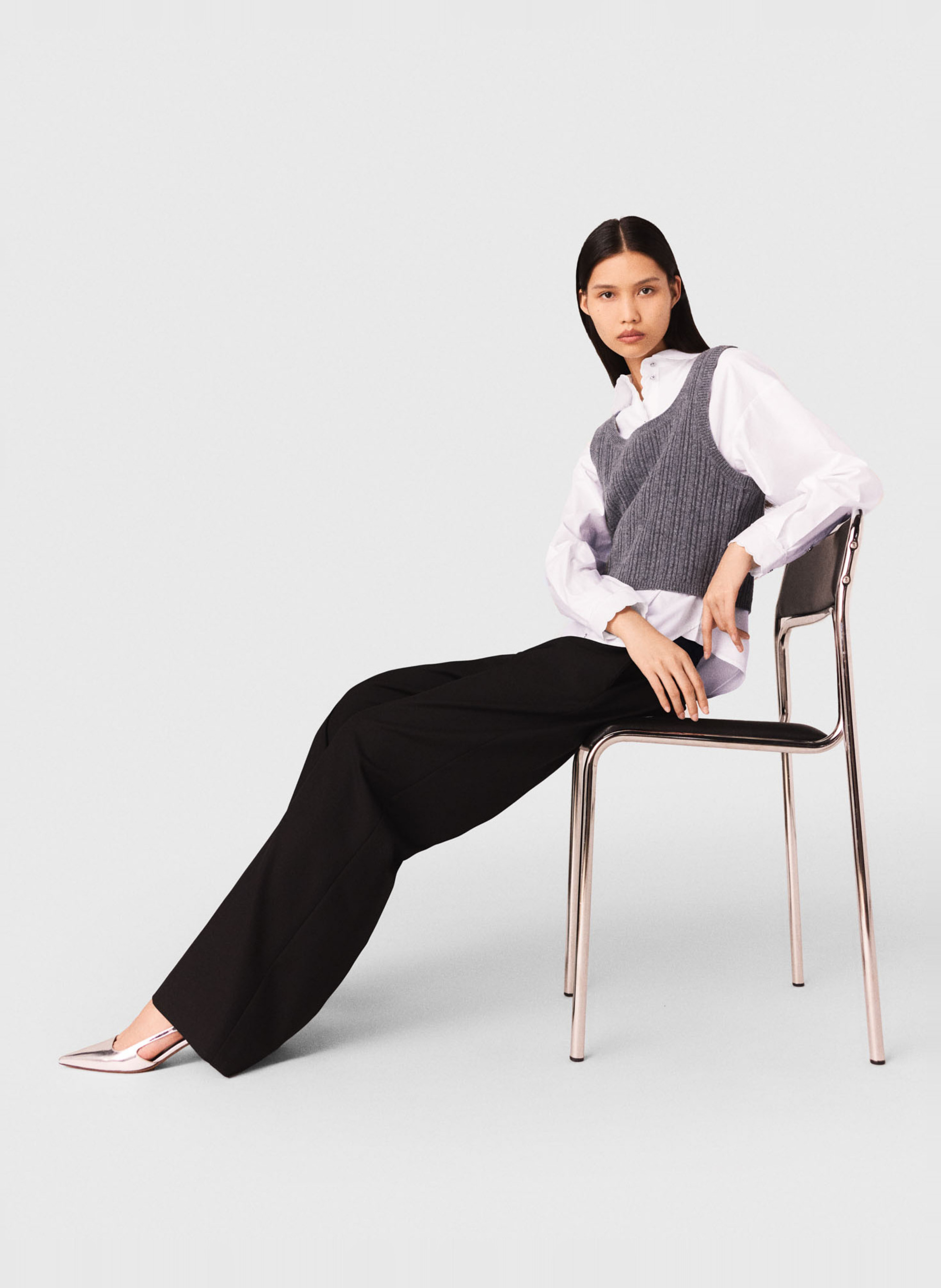 Wijde broek MAJE Zwart