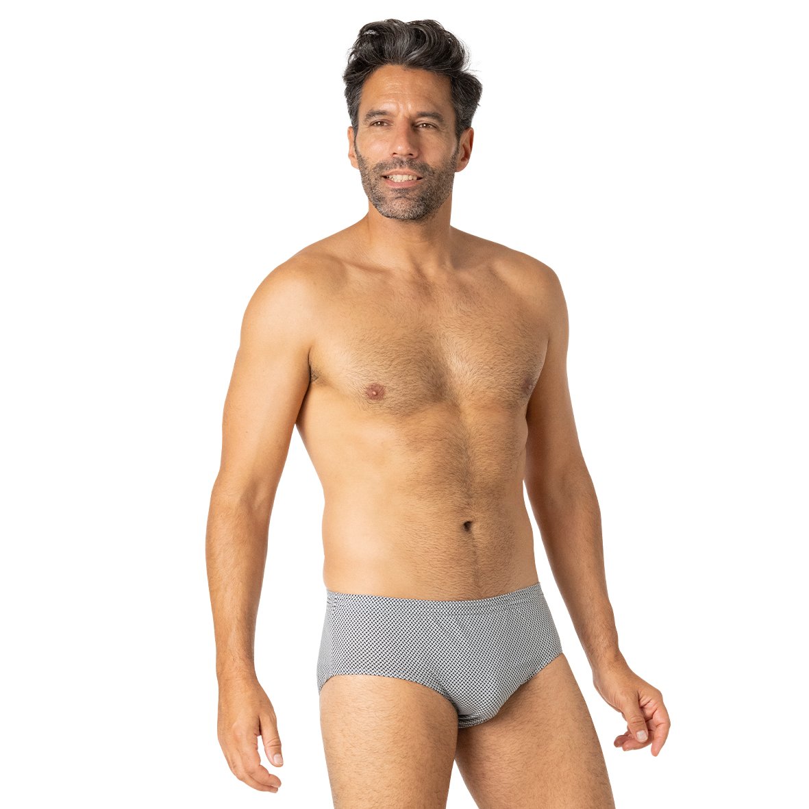 Pack of 3 high-waisted closed men's fancy briefs by Eminence EMINENCE Multicolored
