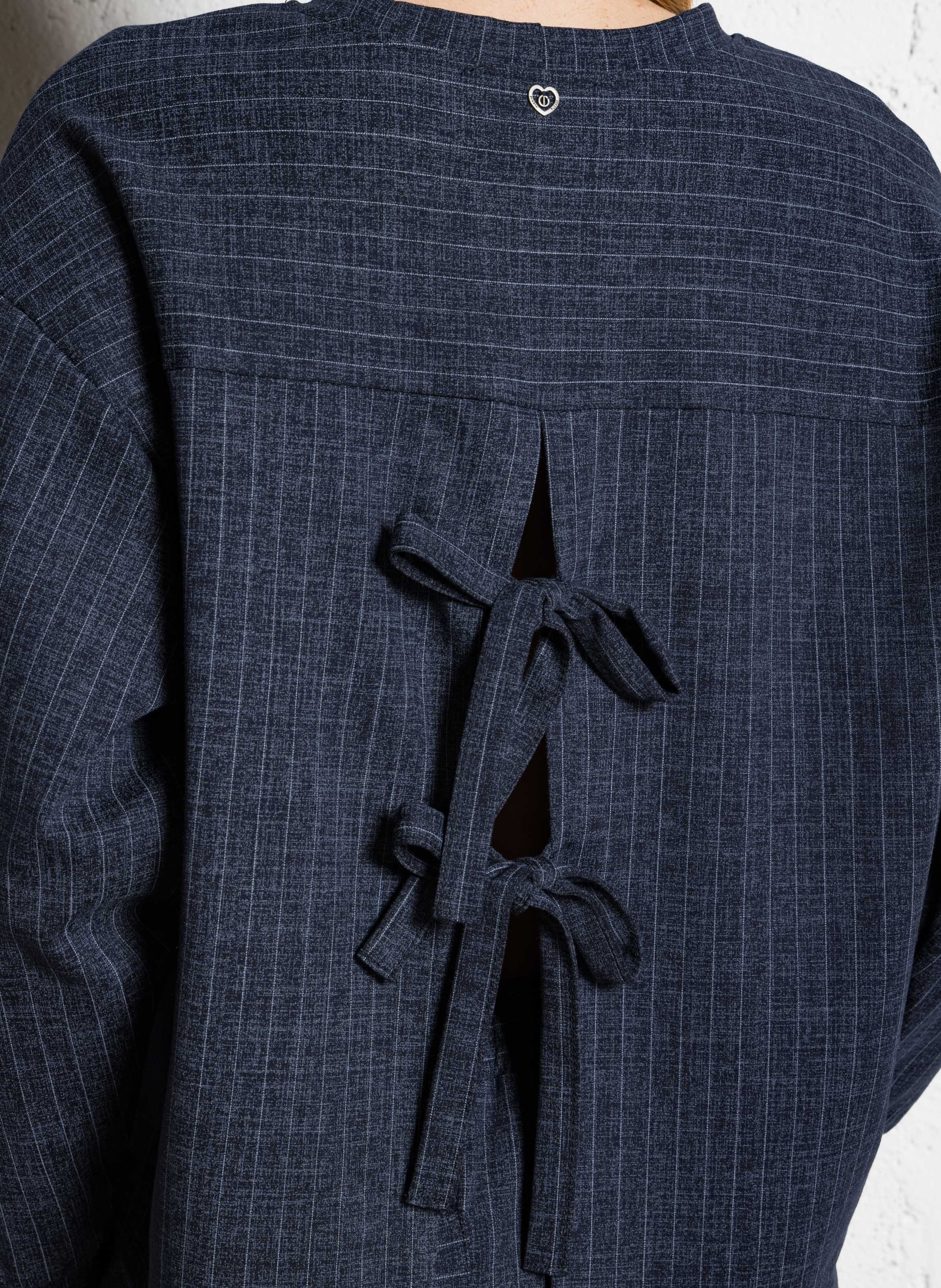 Gestreepte top met ronde hals PLEASE Blauw