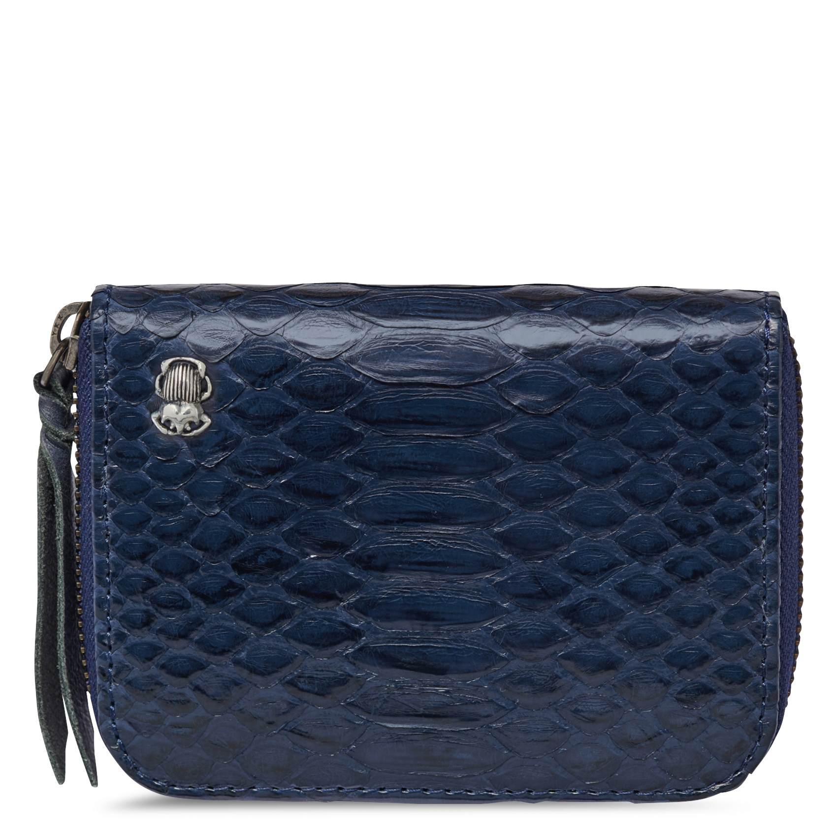 Porte-monnaie en cuir CLARIS VIROT Bleu