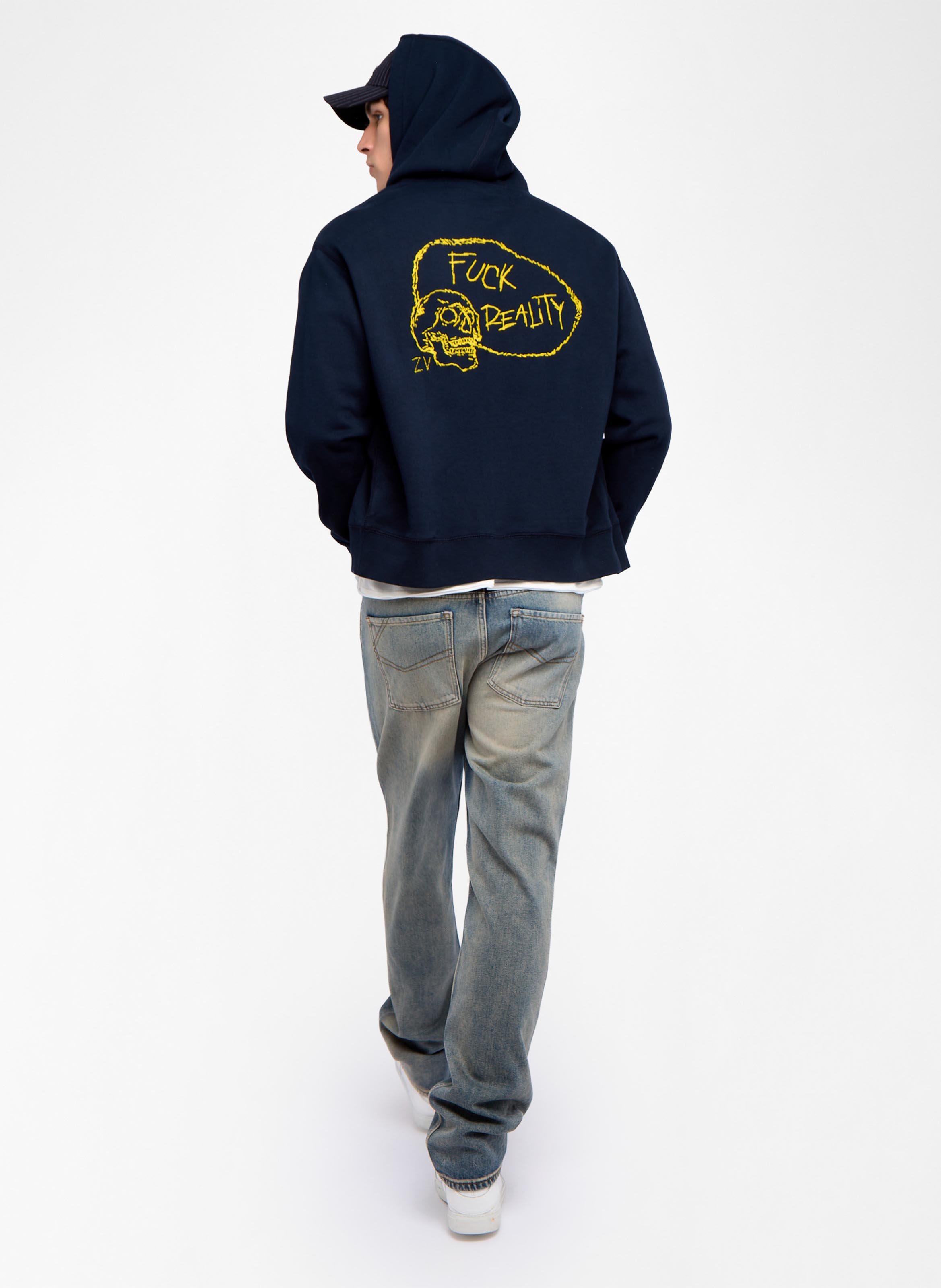 Straight cotton-blend hoodie ZADIG&VOLTAIRE Blue