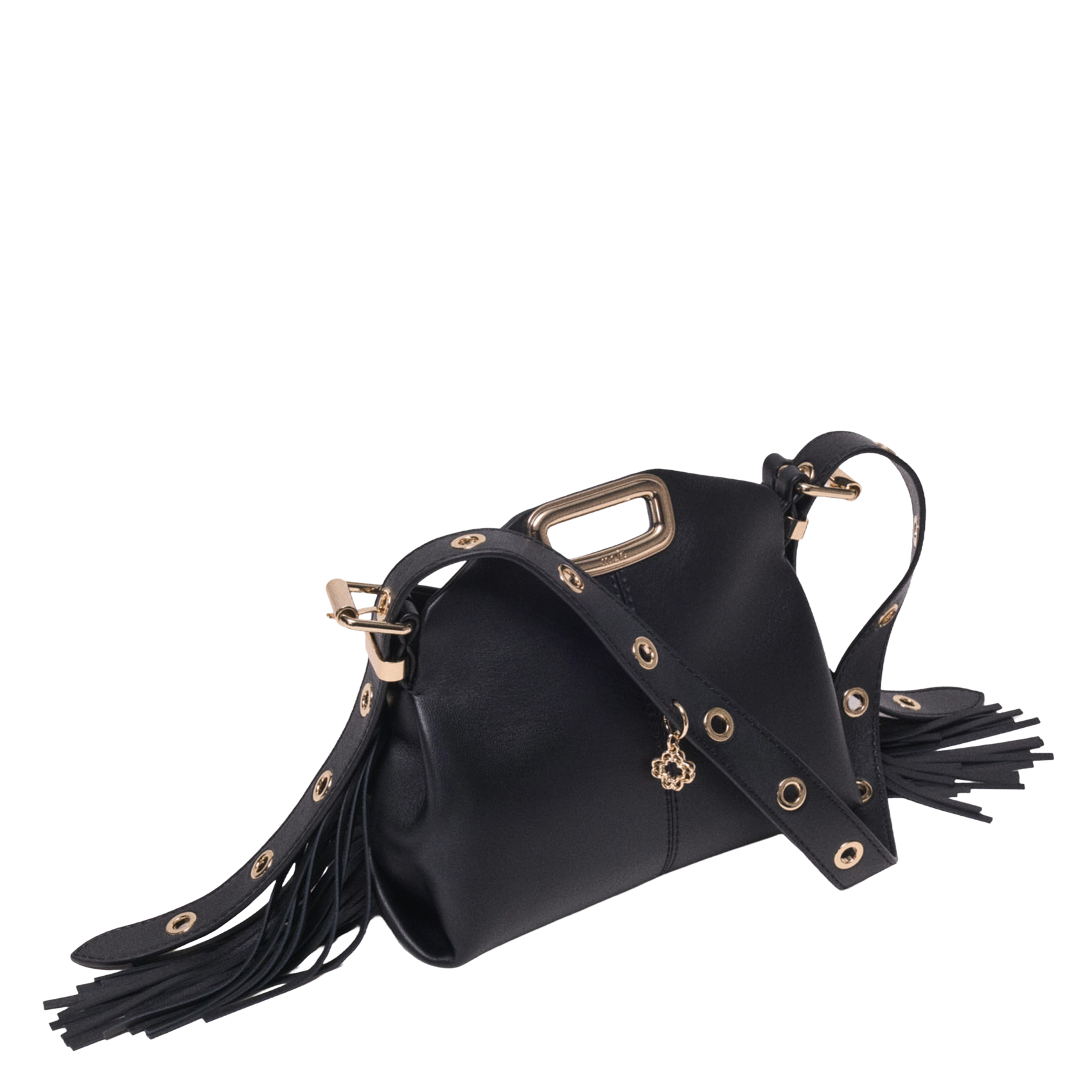 Leren clutch MAJE Zwart