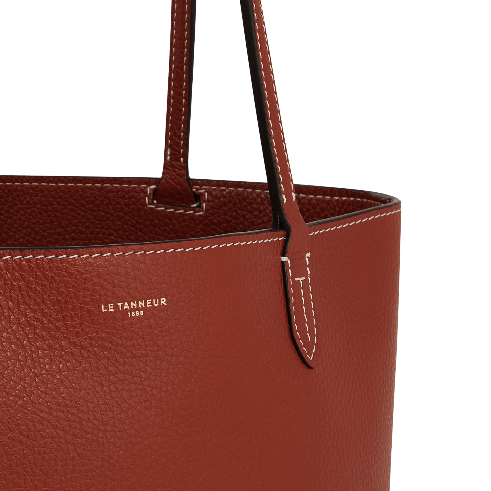 Cabas en cuir  LE TANNEUR Marron