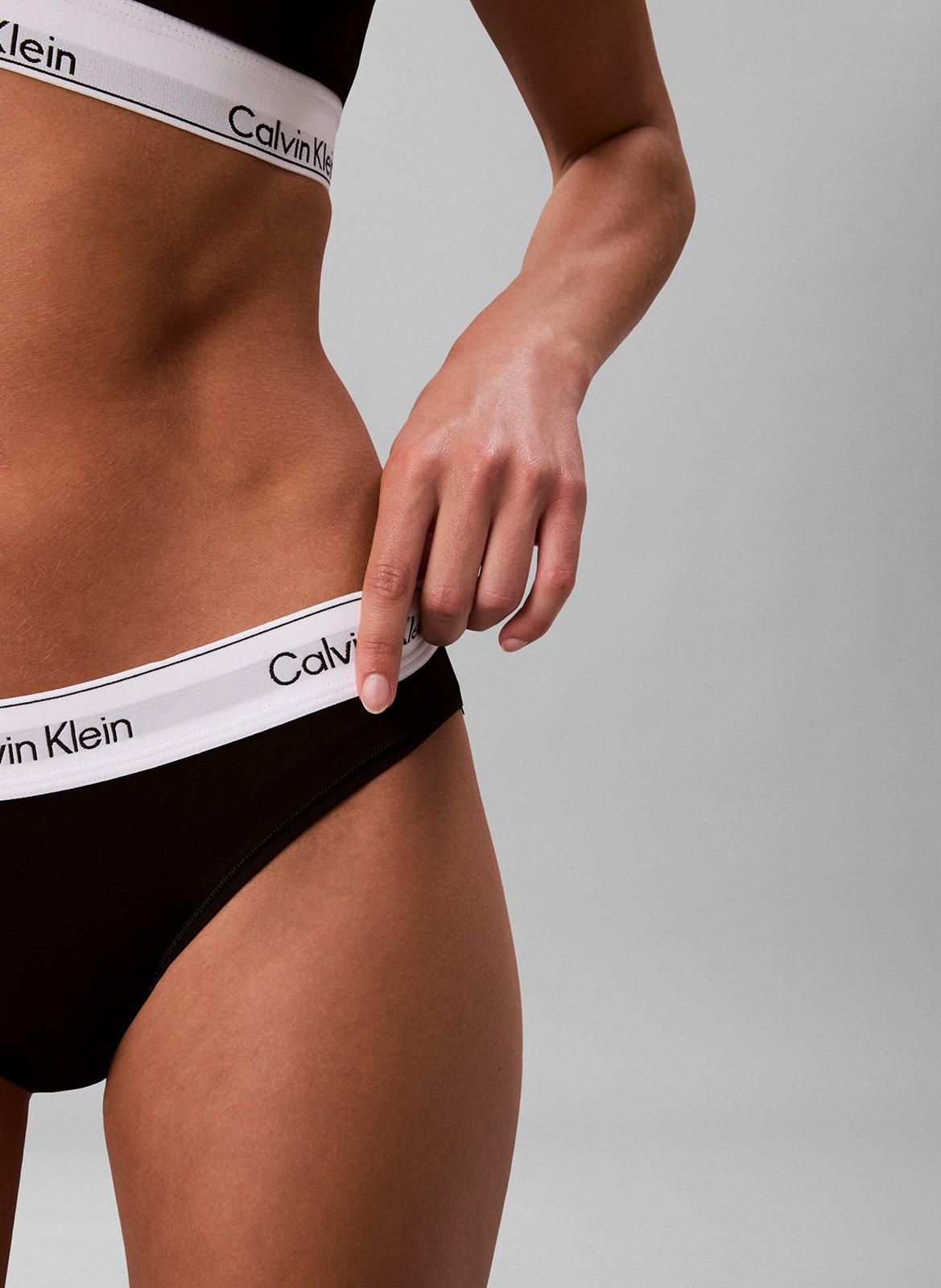 Cotton-blend panties CALVIN KLEIN UNDERWEAR Black