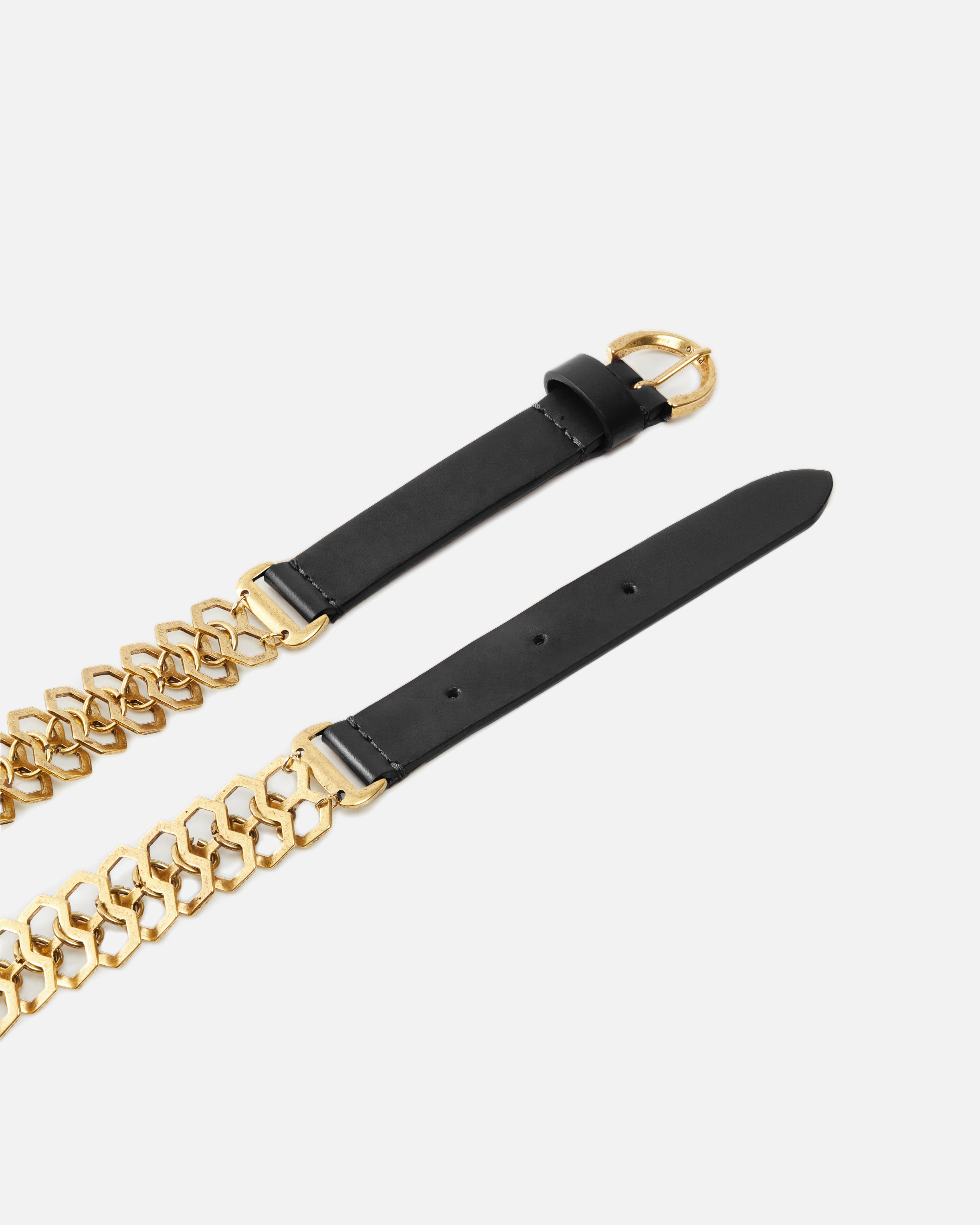 Belt with 2 cm chain detail PINKO Black