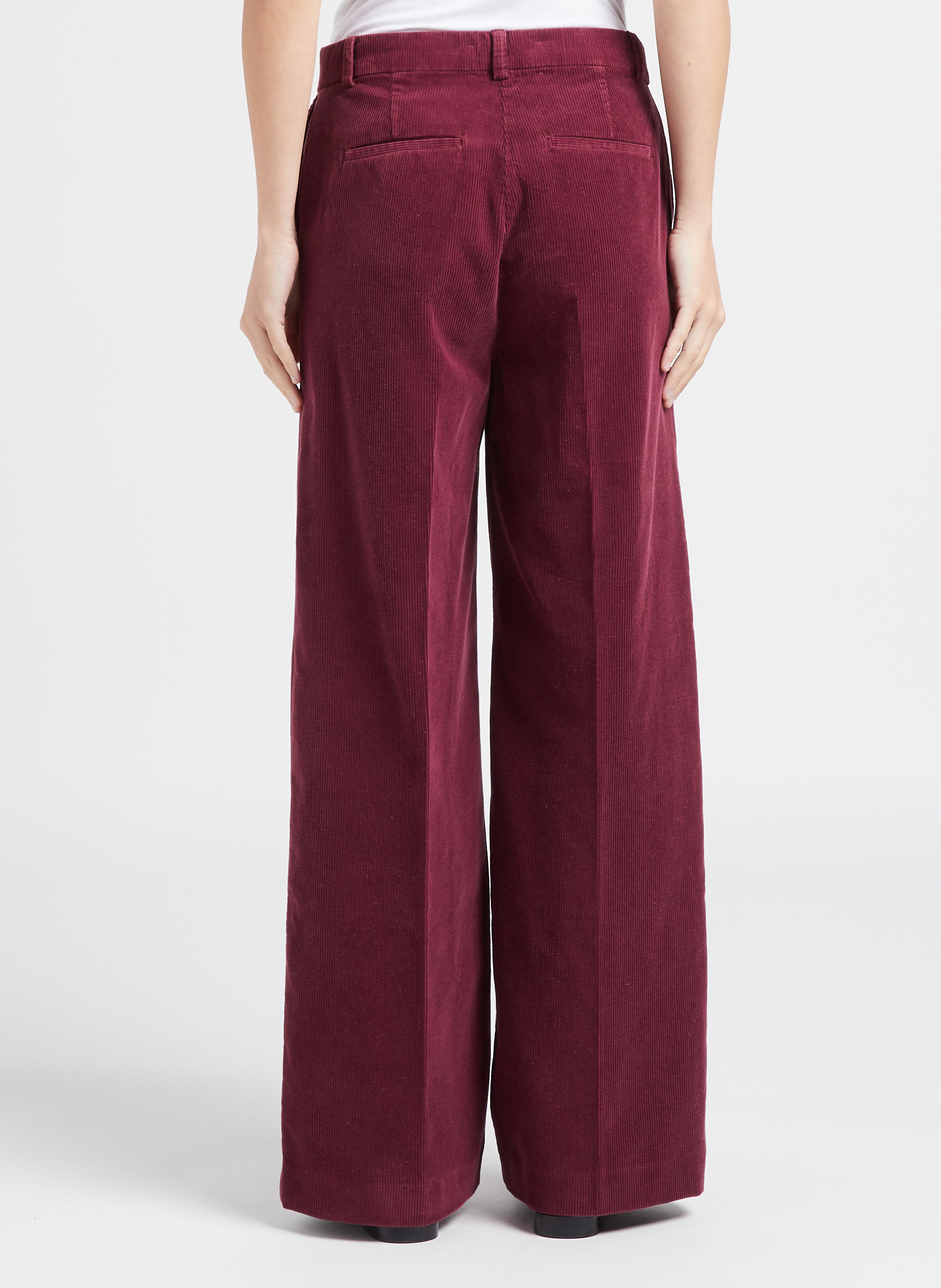 Wide-leg cotton trousers BELLEPIECE Red