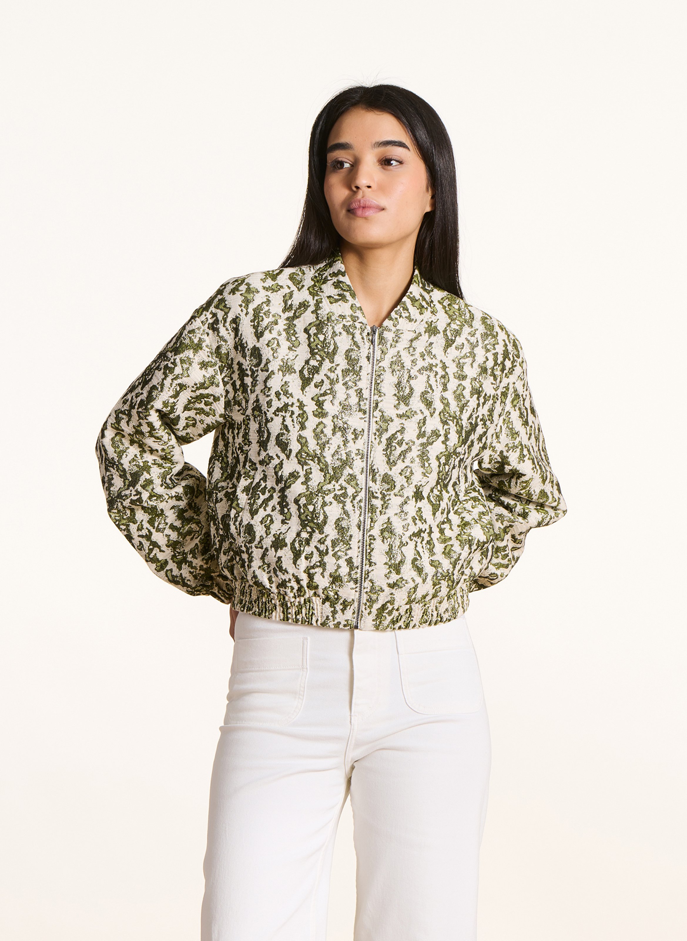 Vetse col teddy en coton bio mélangé LA FEE MARABOUTEE Vert