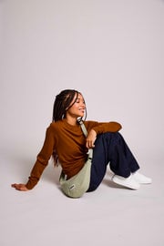 Cotton waist bag Green