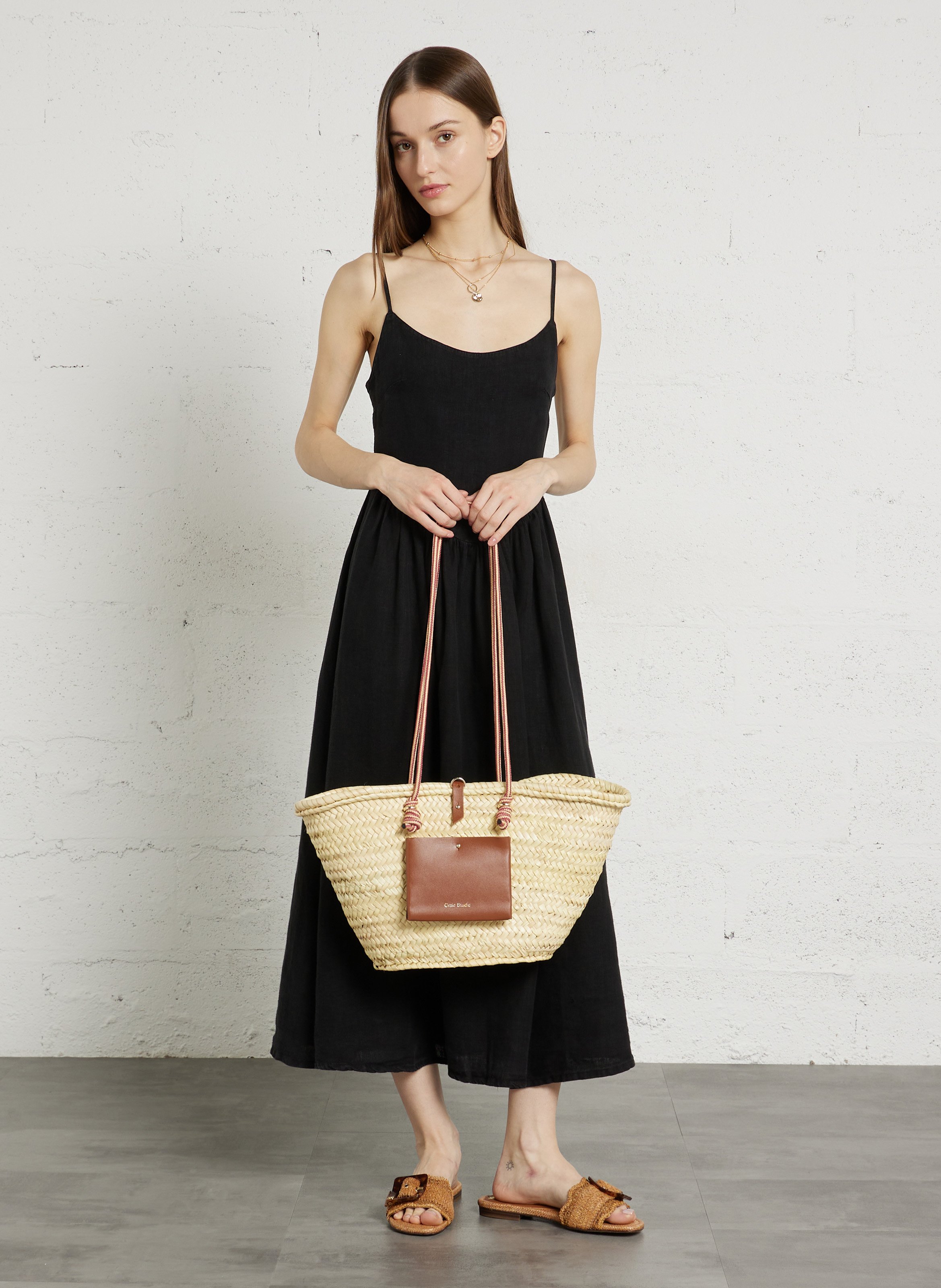 Woven doum basket CRAIE STUDIO Brown