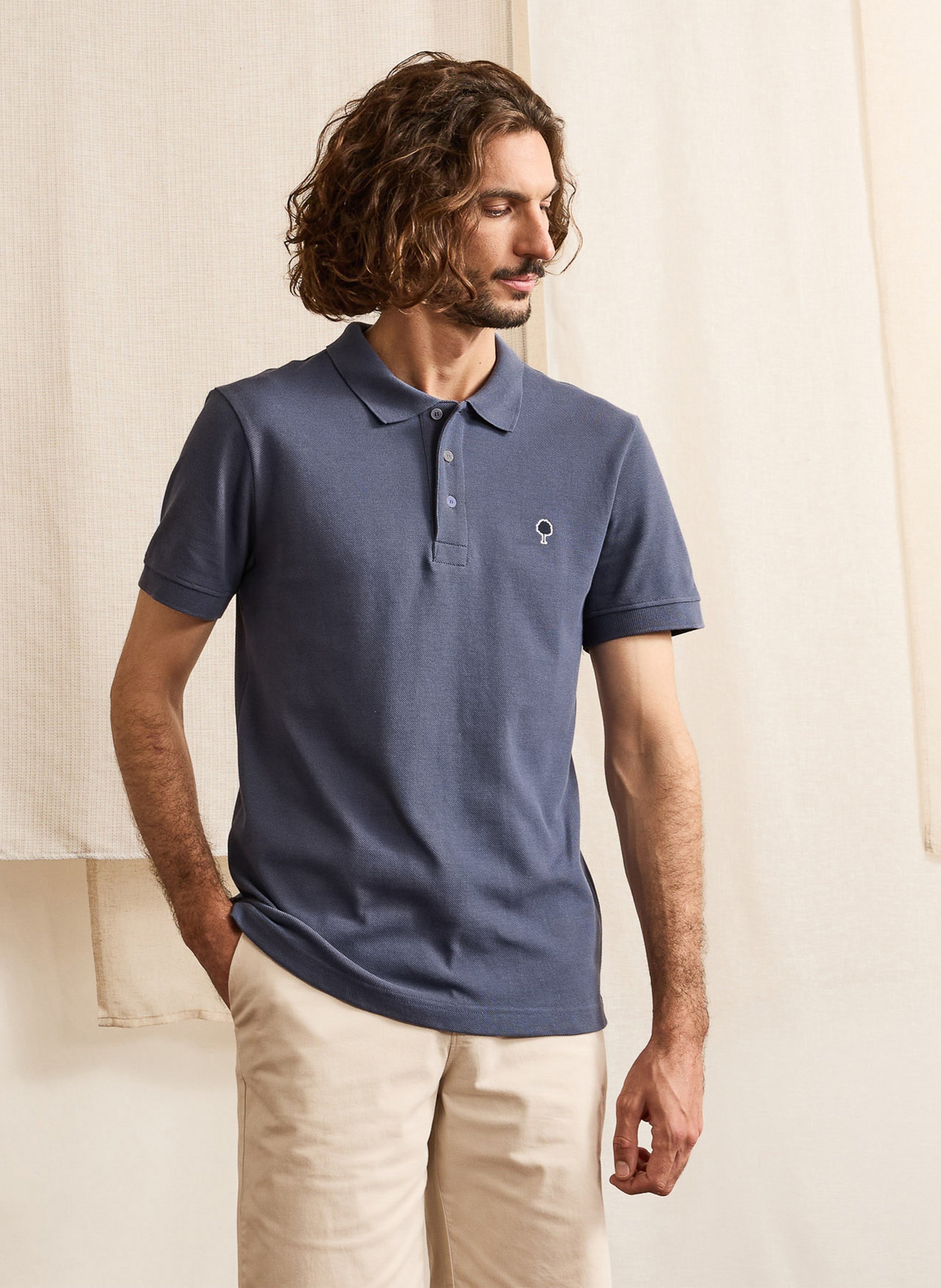 Polo mit geradem Schnitt aus bestickter Baumwolle FAGUO