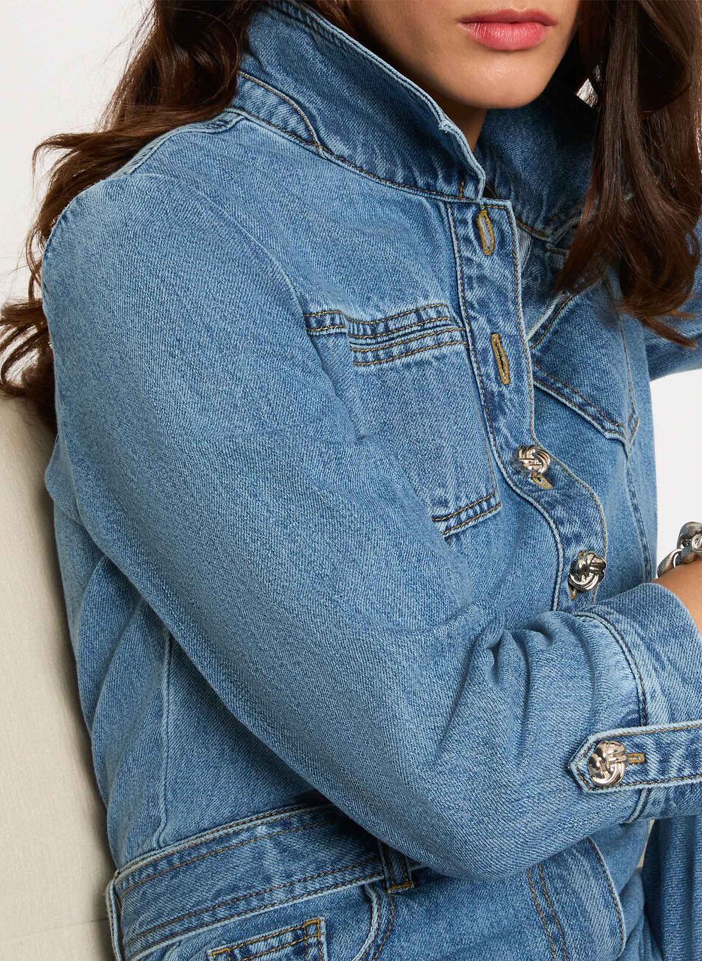 Cotton jumpsuit MORGAN Blue