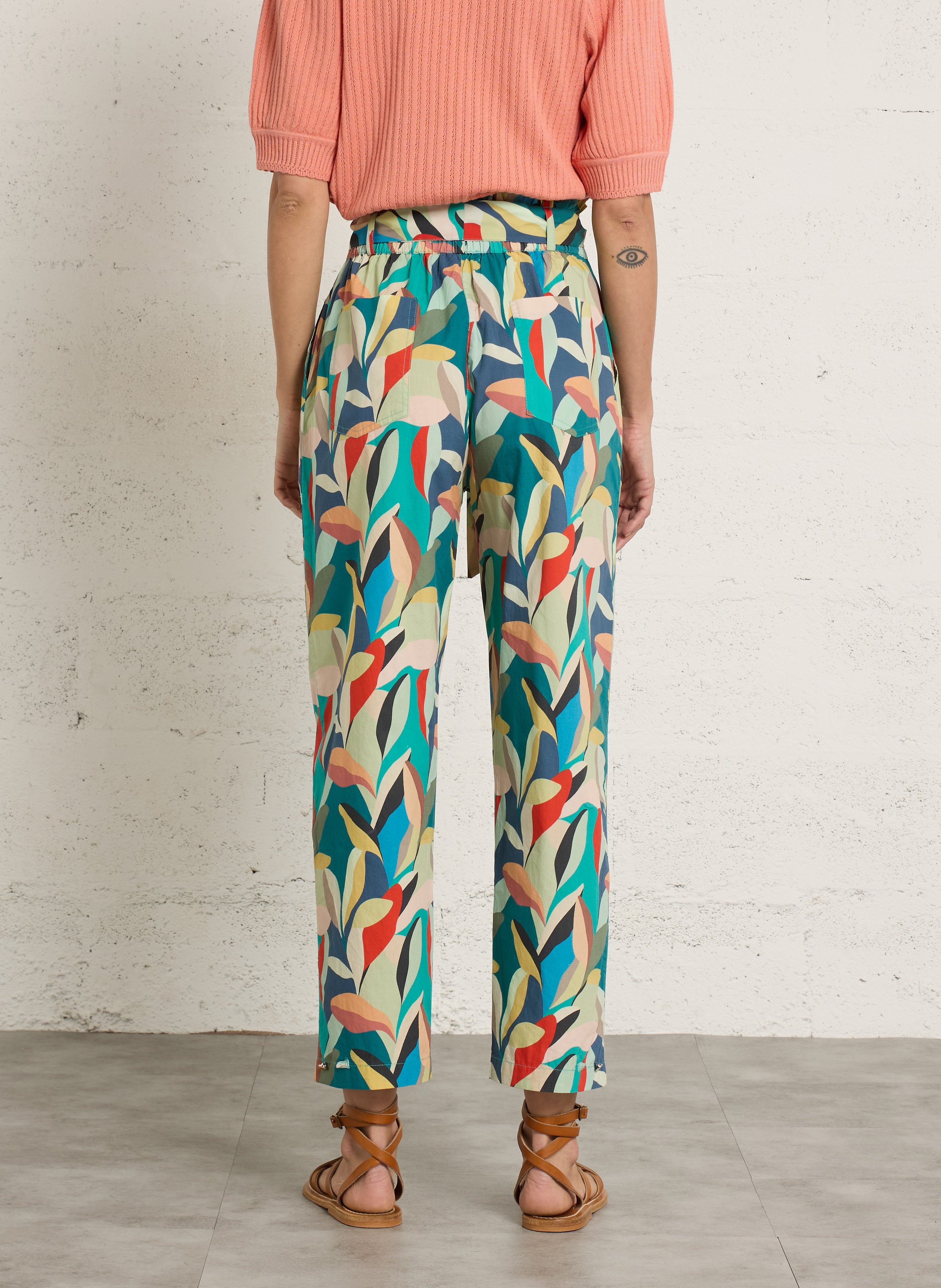 Katoenen straight fit pantalon PETITE MENDIGOTE Veelkleurig