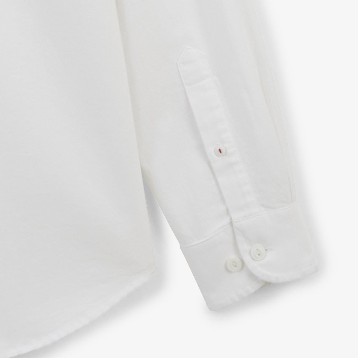 Long-sleeved cotton oxford shirt with tricolor trim SERGE BLANCO White
