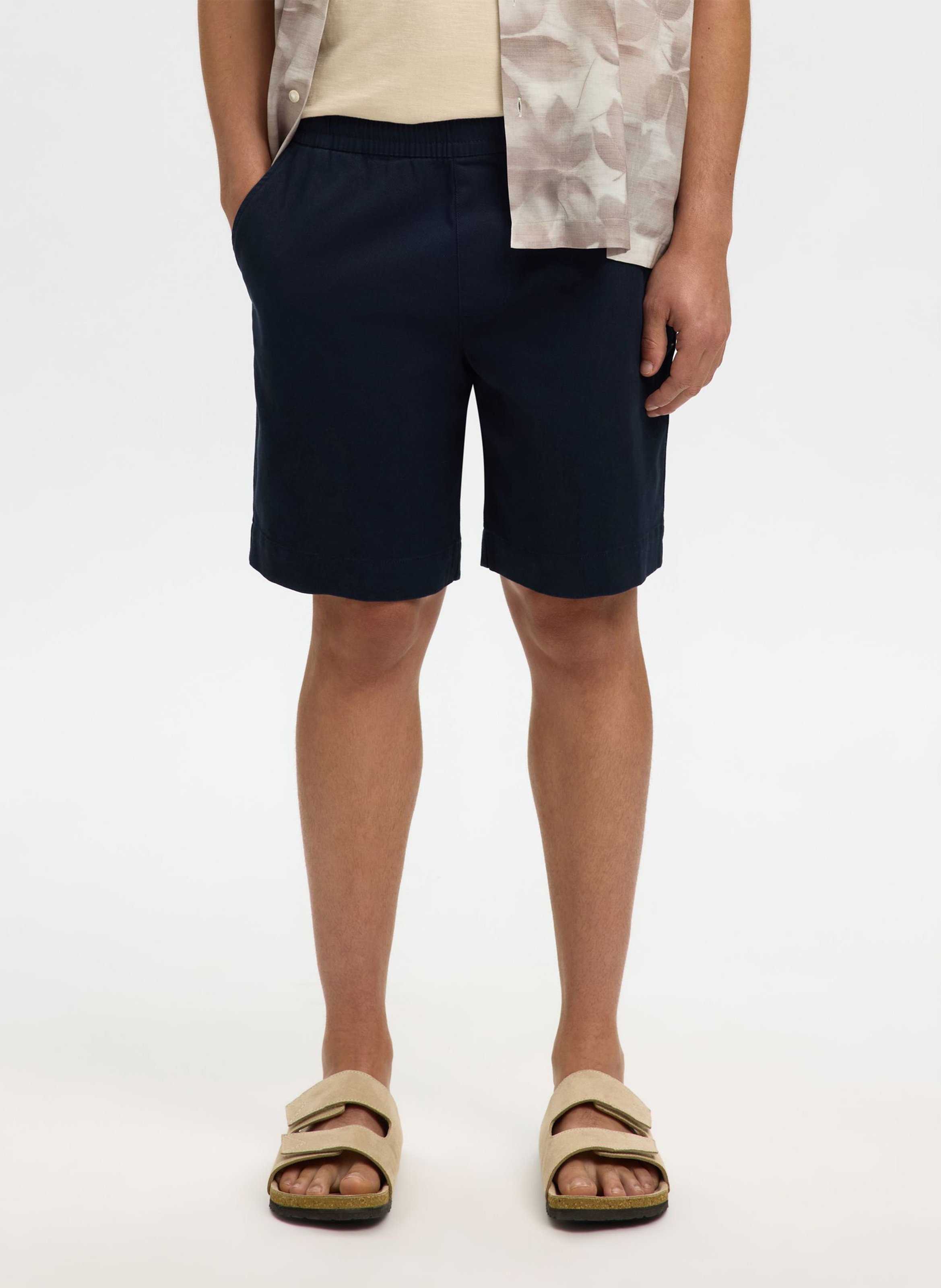 Gerad geschnittene Shorts SELECTED Blau