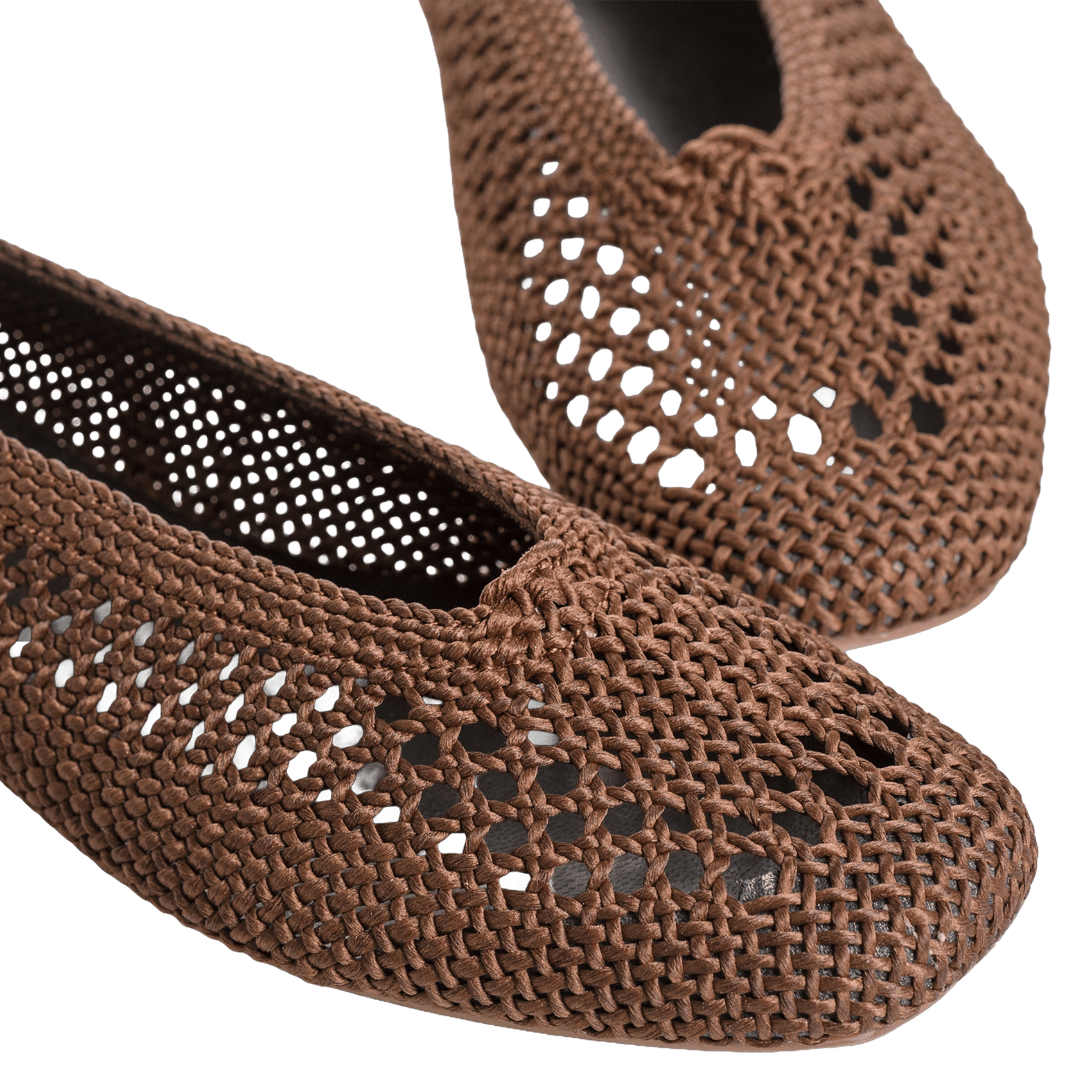 Braided ballet pumps REQINS Brown