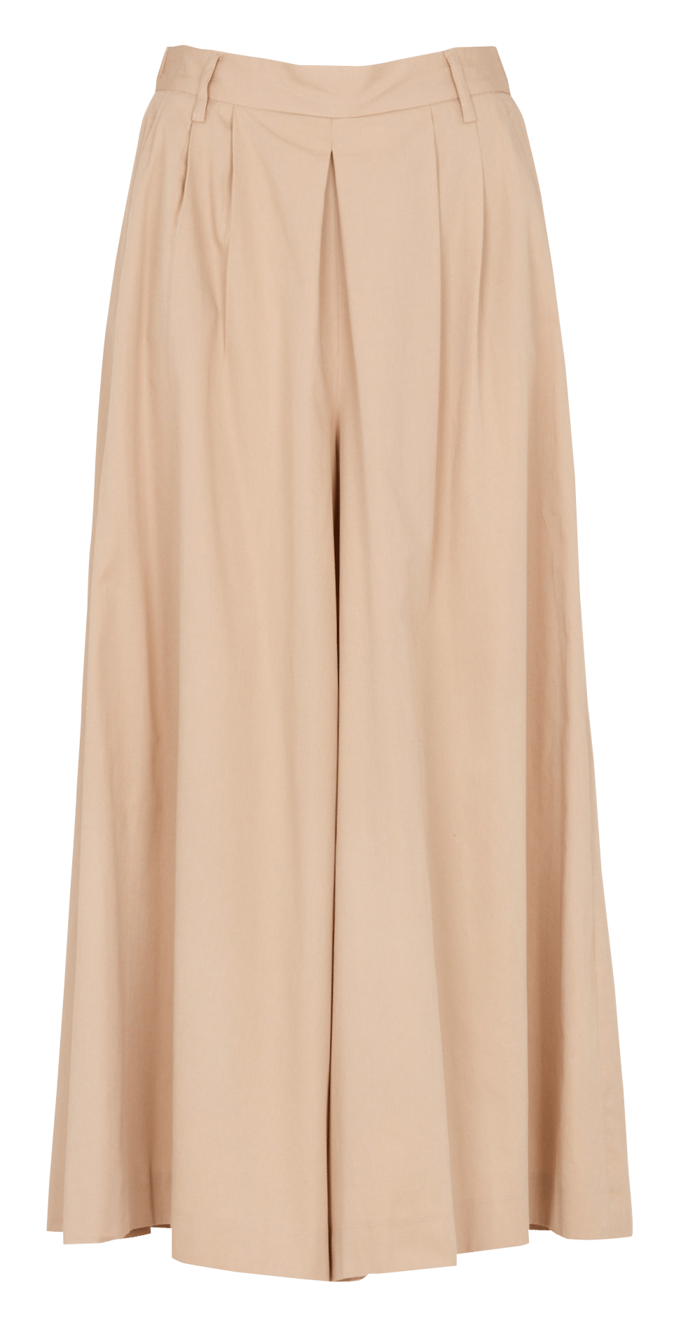 Wijde effen katoenen broek MAISON 123 Beige