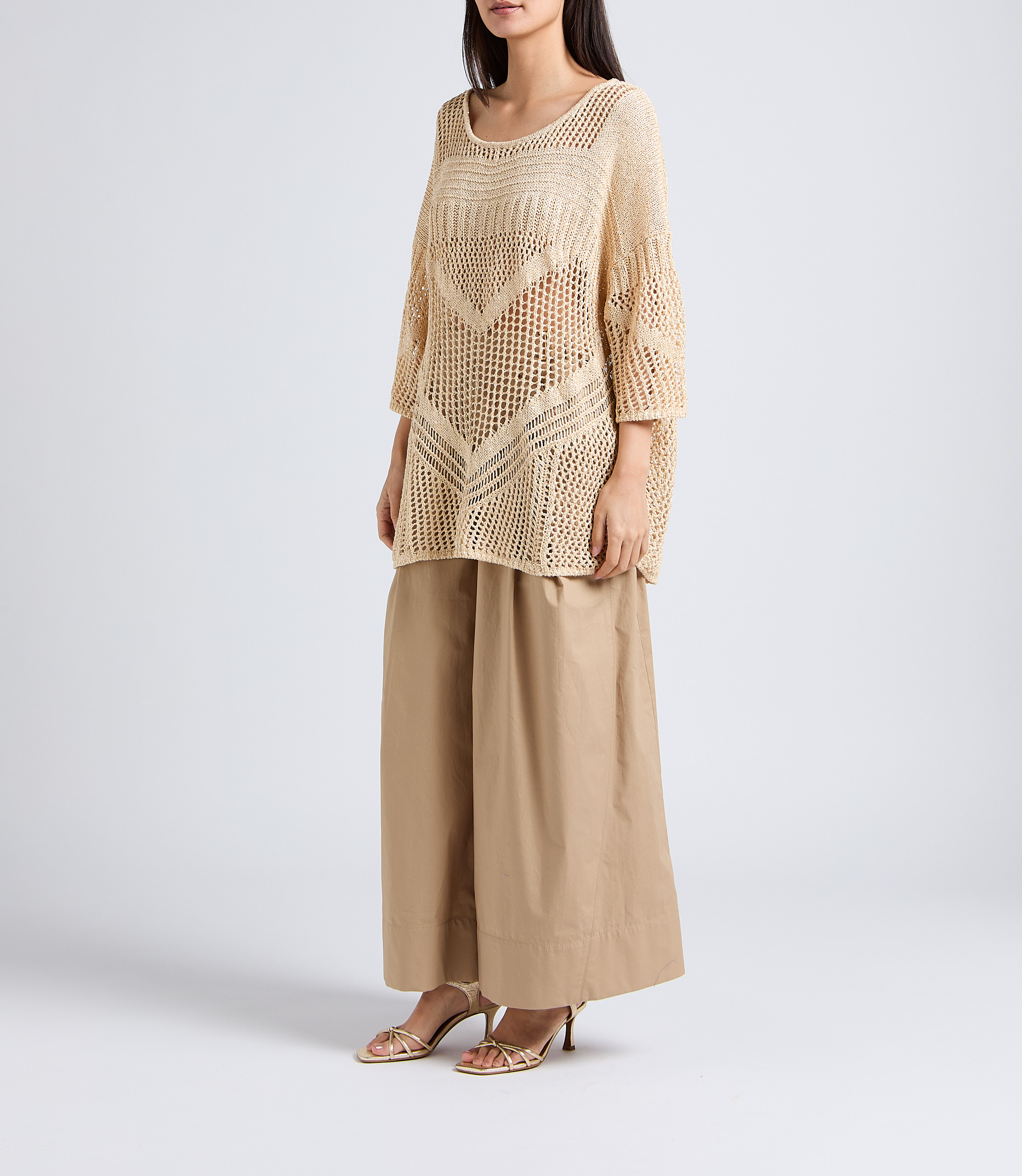 Top ample en maille ajouré  MES DEMOISELLES Doré