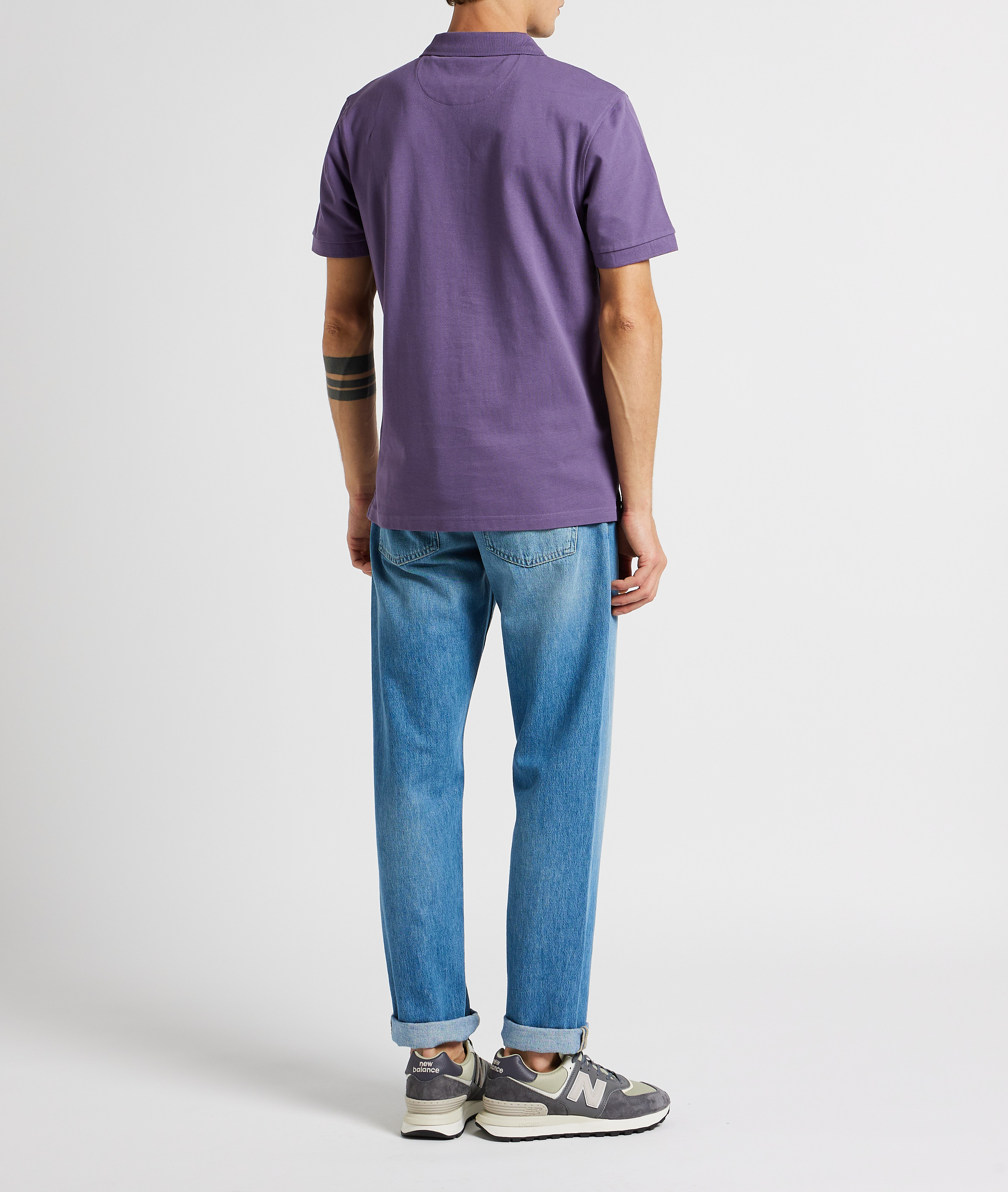 Short-sleeved organic cotton polo shirt FARAH Purple