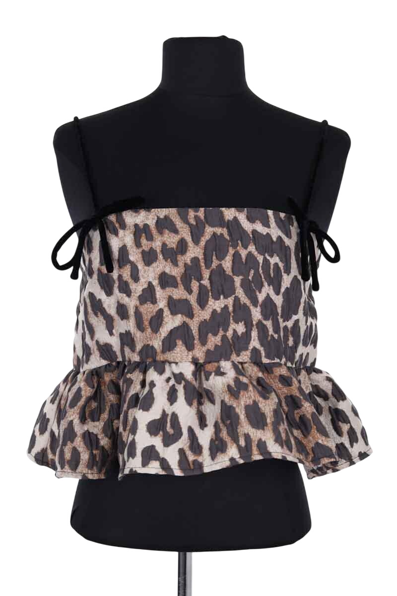 Azawood sleeveless top GANNI - Seconde Main Brown