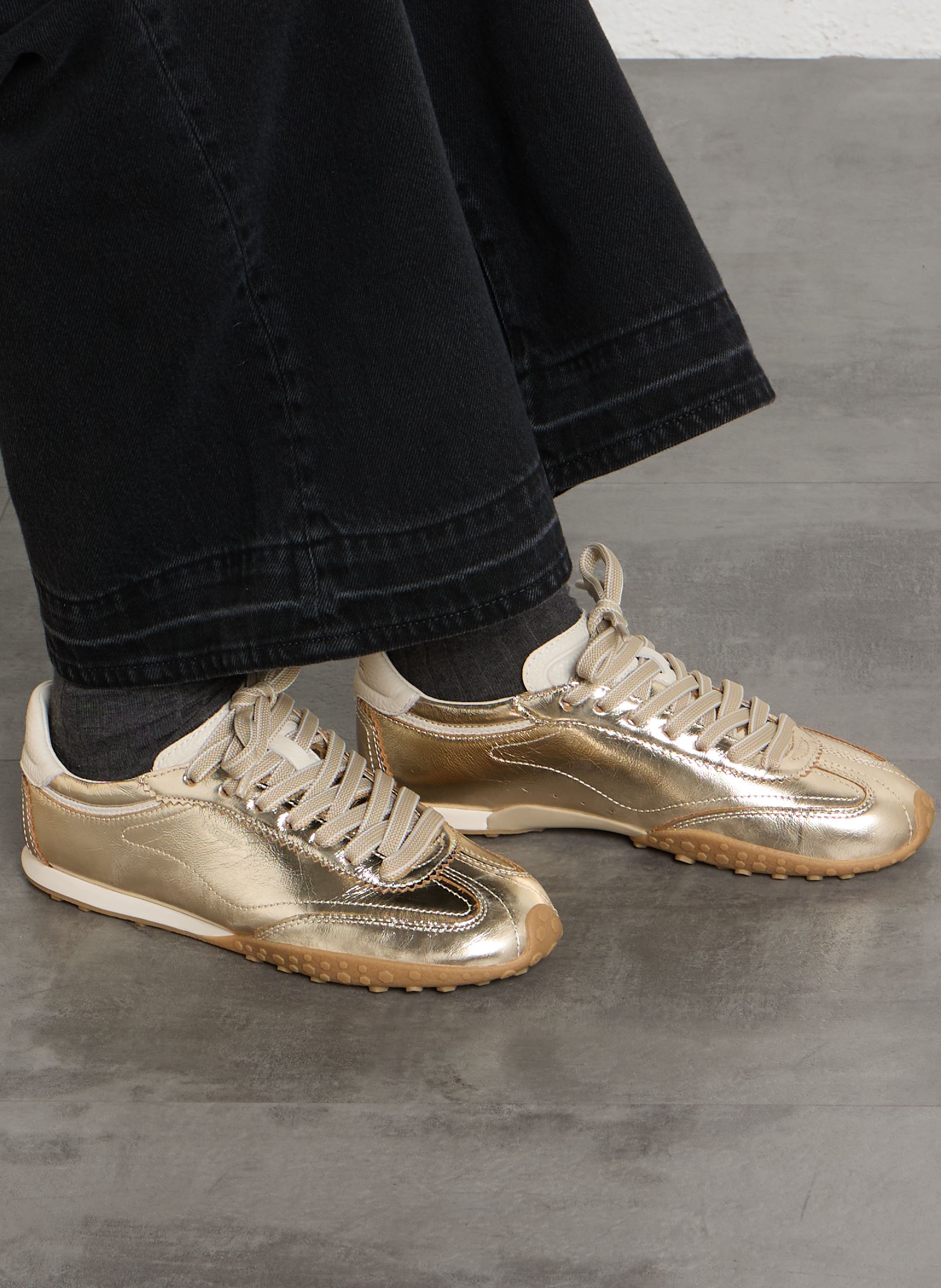 Leather low-top sneakers HOFF Golden