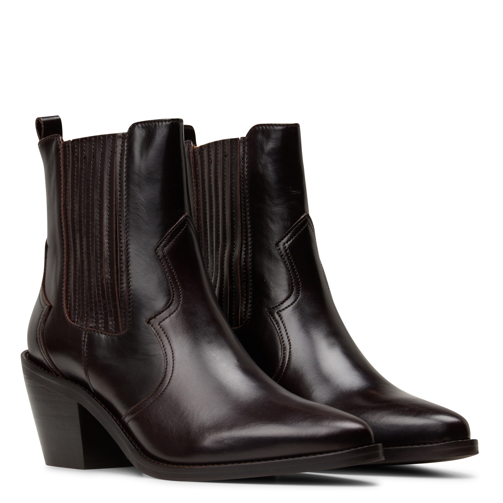 Leren cowboylaarzen BOBBIES Bruin