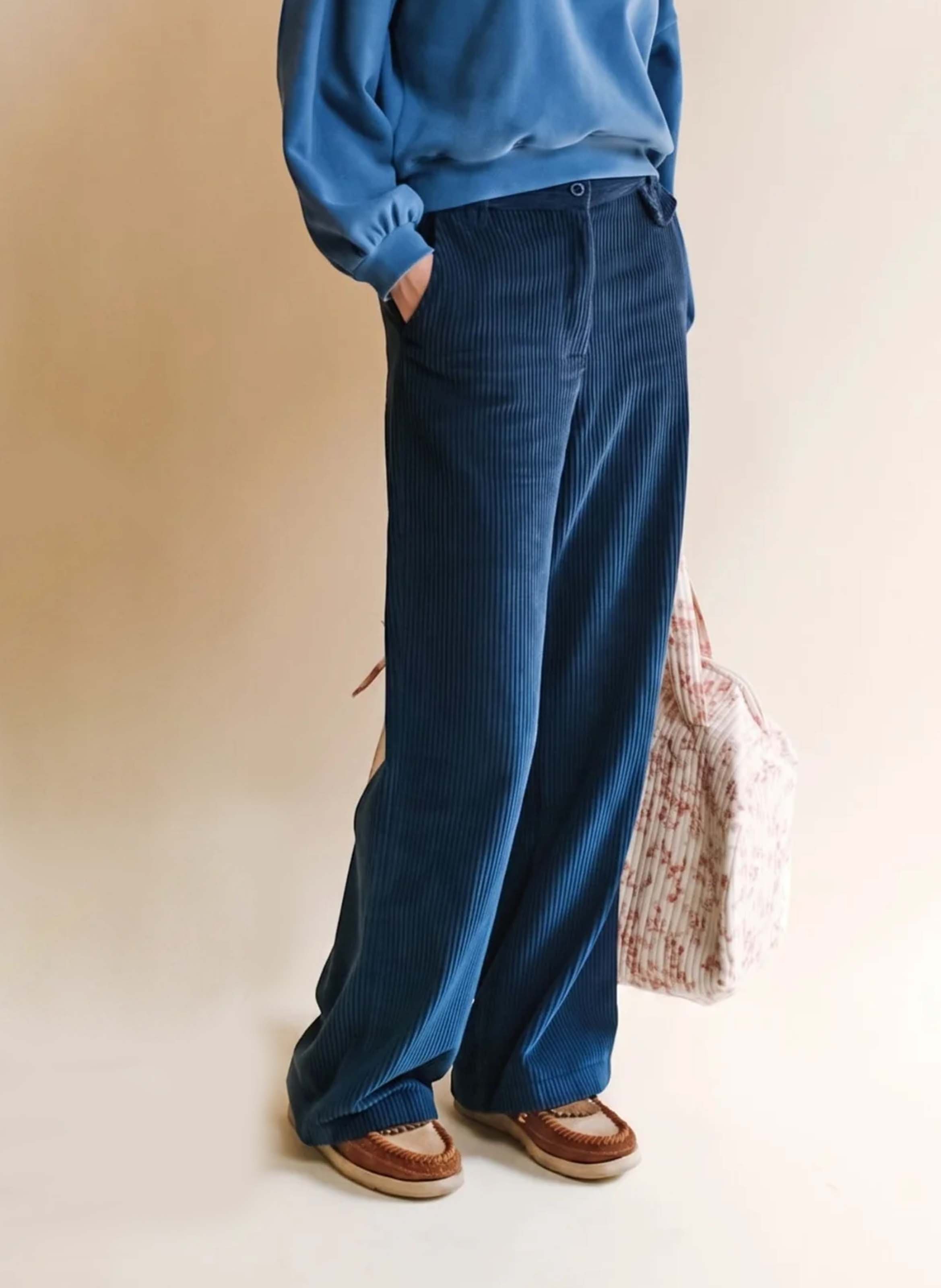 Pantalon large en coton EMILE ET IDA