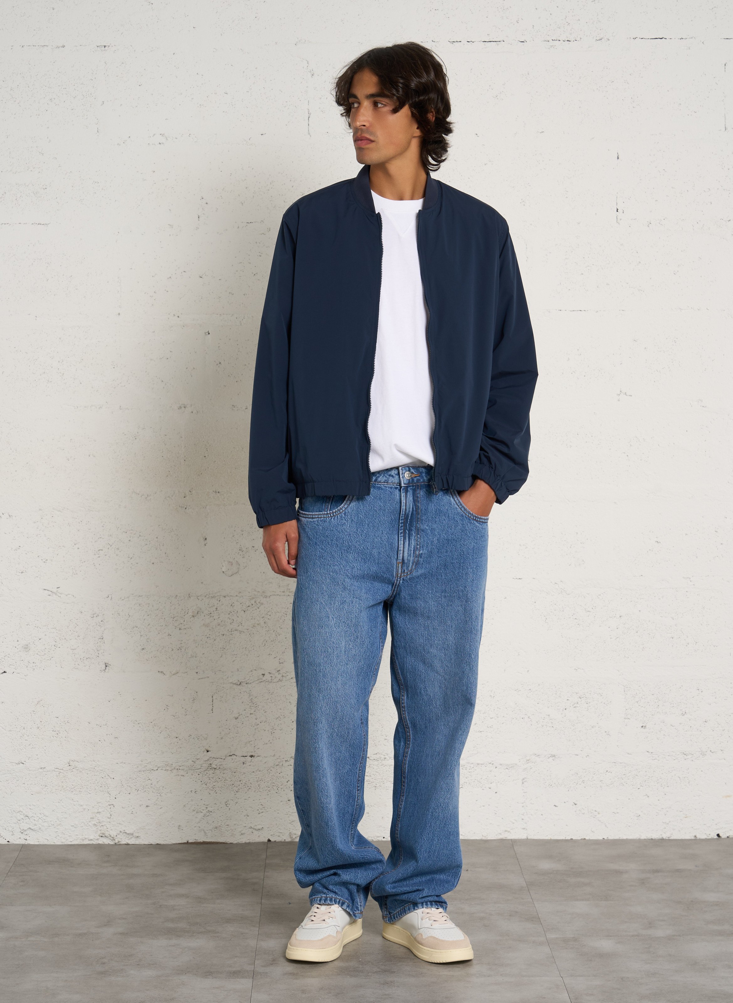 Gerader Reißverschluss-Blouson in Uni-Farbe PEPE JEANS Blau