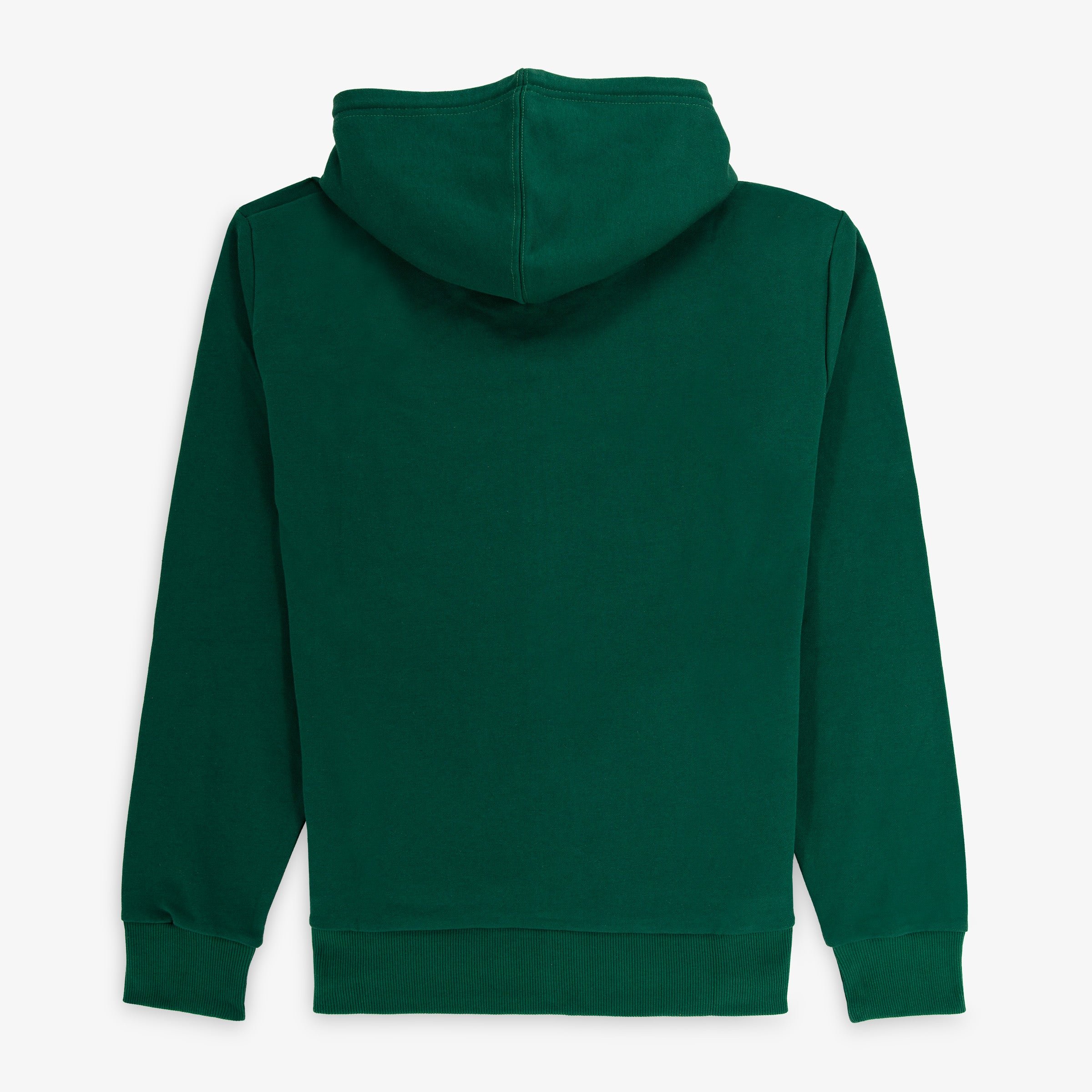 Zip-up hoodie in brushed cotton fleece SERGE BLANCO Green