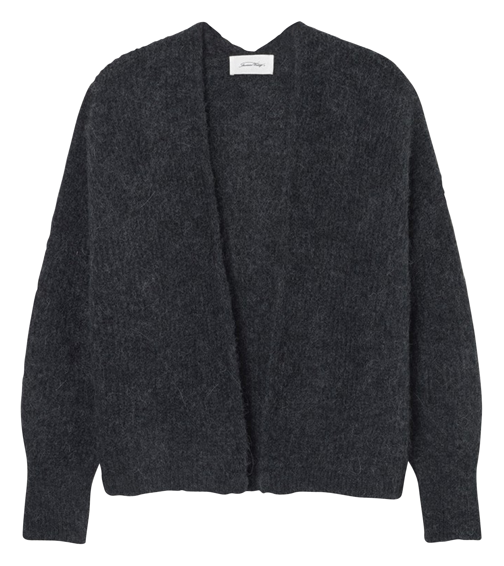 Open wool and alpaca blend cardigan EAST Anthracite chine