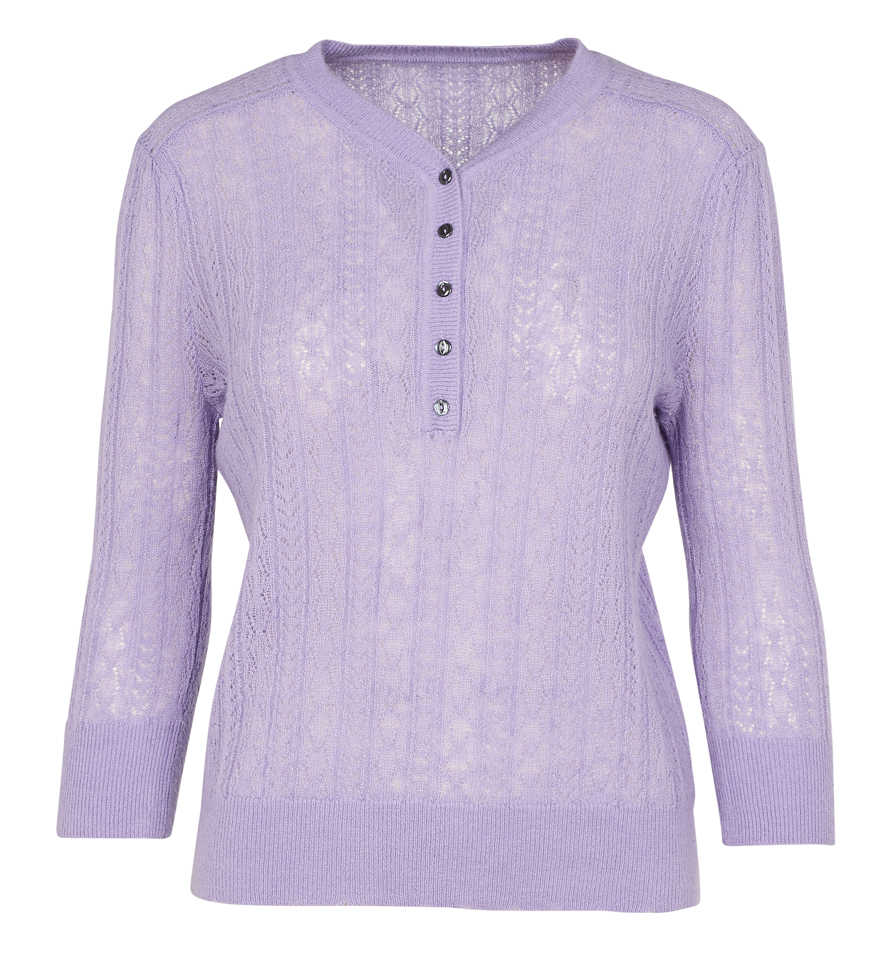 Pull col V n lainé mérinos mélangé  BELLEROSE Violet