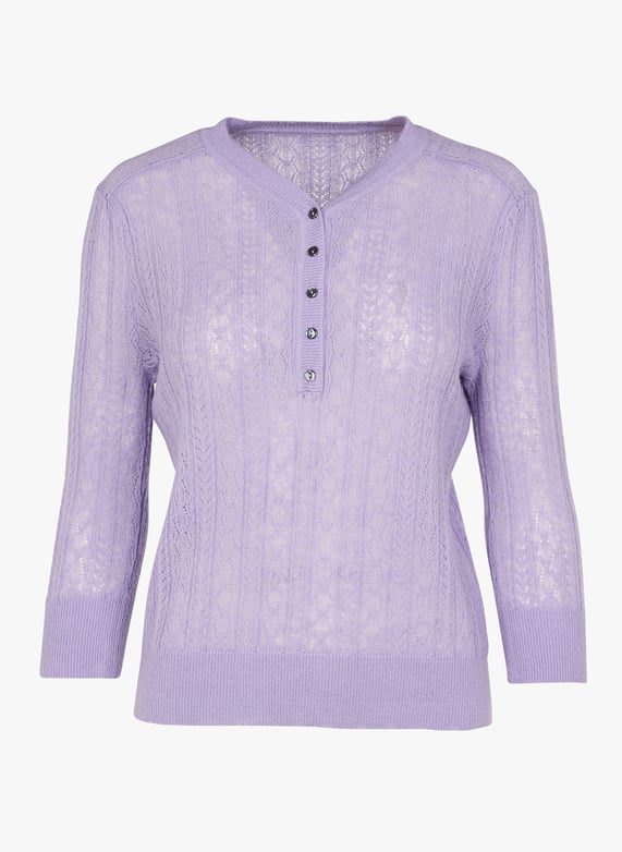 V-Neck merino wool-Blend sweater Purple Bellerose Women Place
