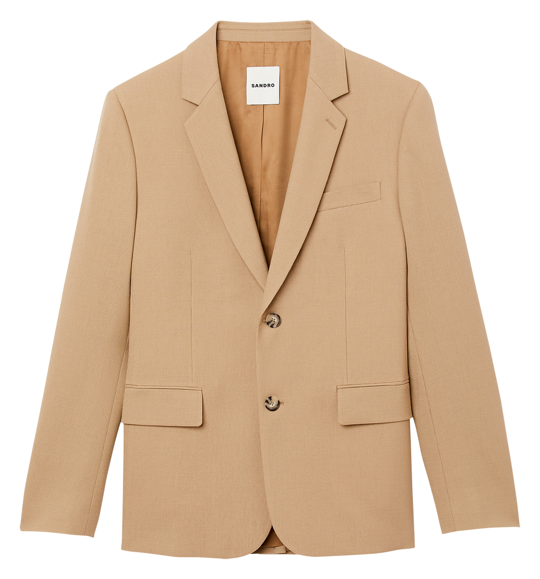Veste de costume droite SANDRO Beige