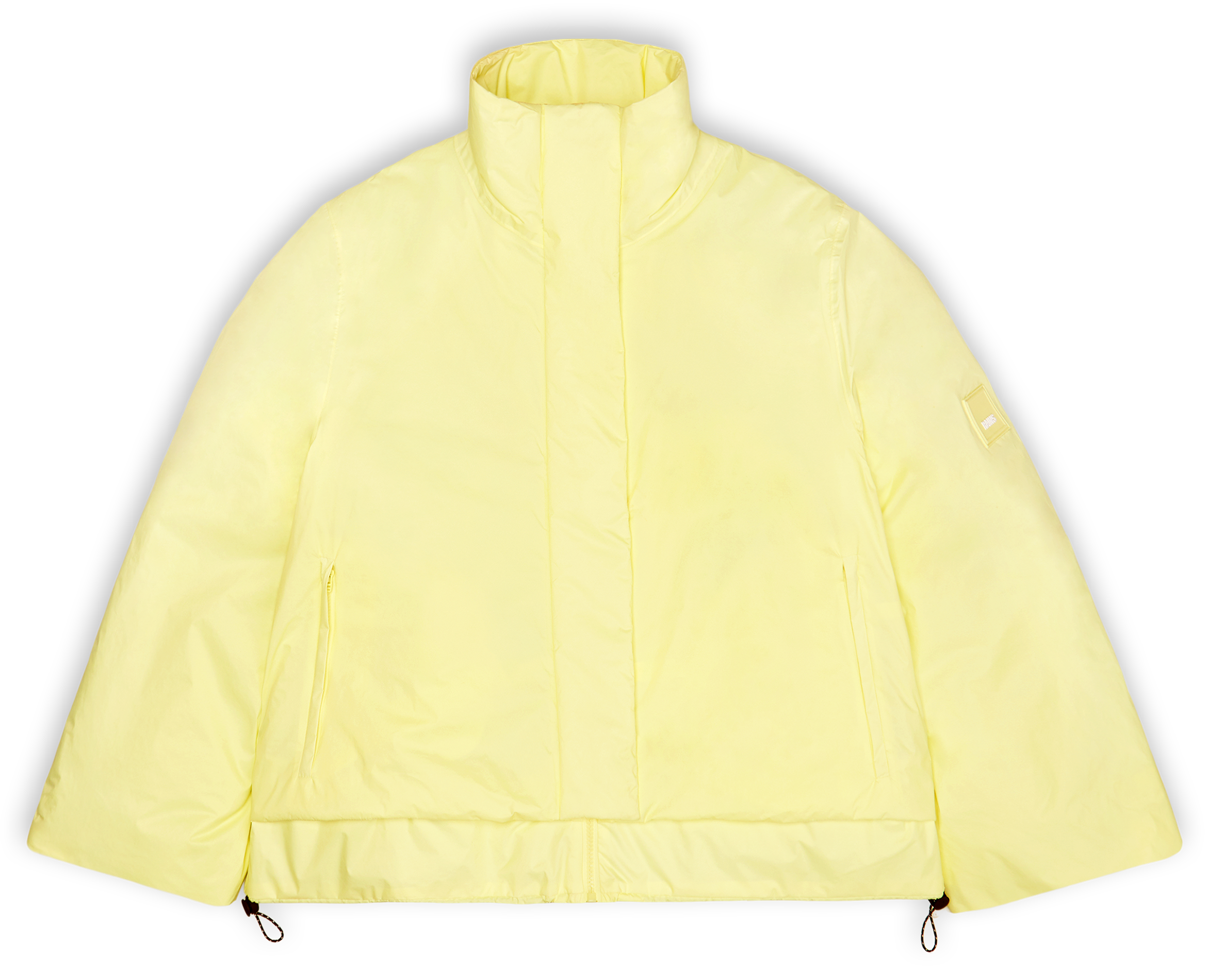 High-neck nylon jacket RAINS Yellow