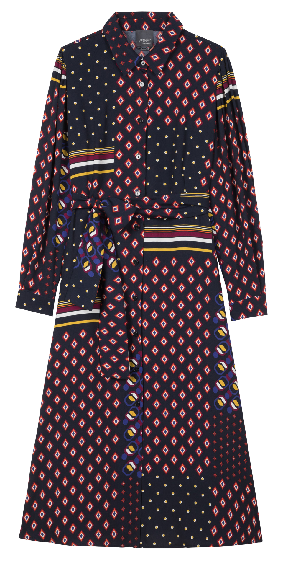 Robe chemise longue à imprimé  PERSONA by Marina Rinaldi Bleu