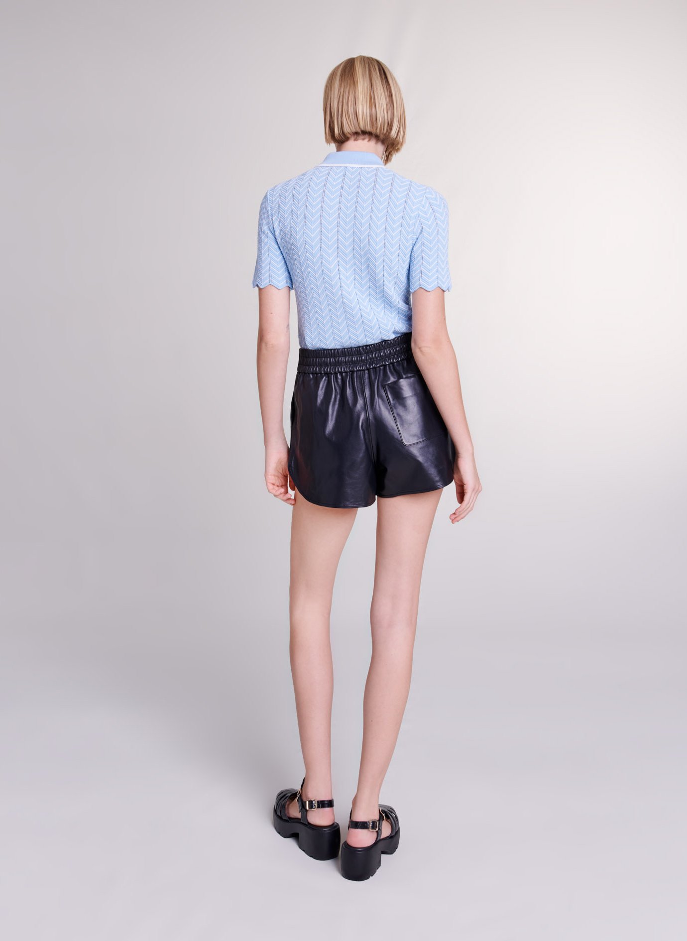 Short best sale cuir maje