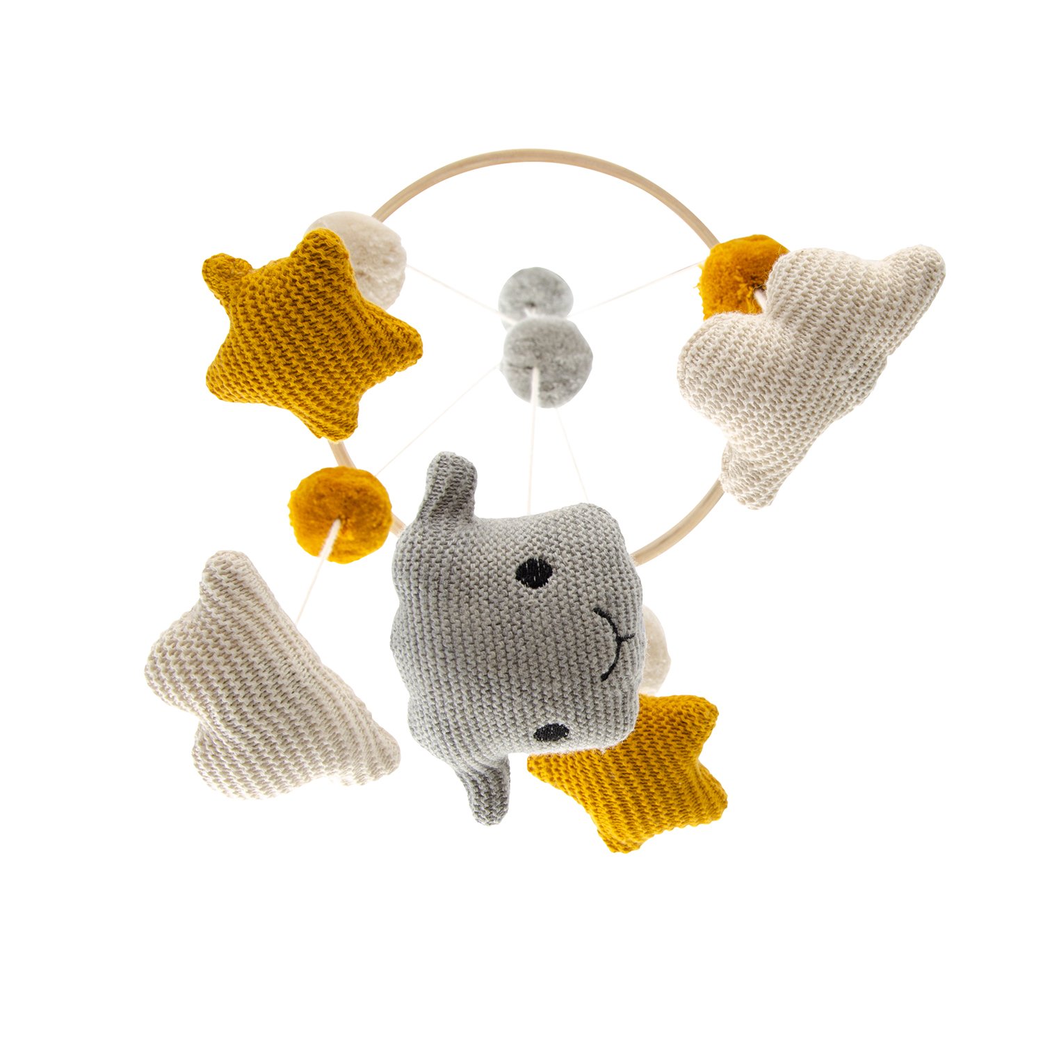 Mobile ciel nocturne en coton Jaune