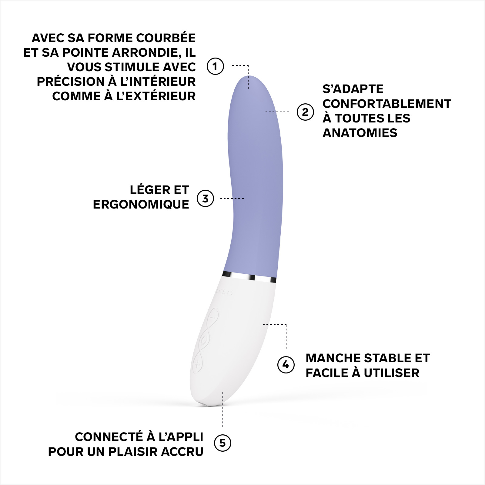 Vibromasseur femme point g avec application bluetooth, liv 3 LELO Powder blue