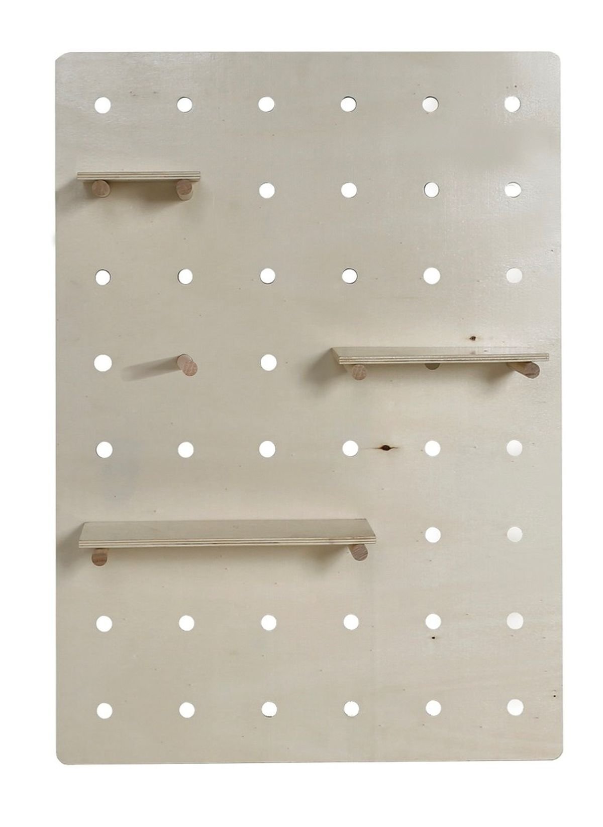 Adaptable wall organizer for plywood shelves FACTORY Beige