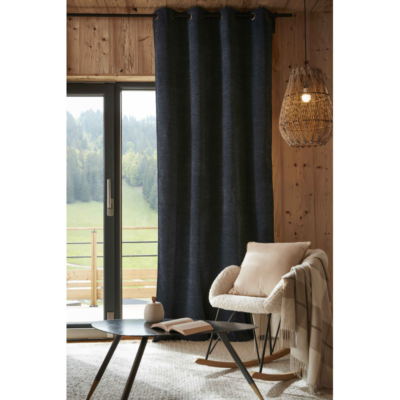 Blackout and Thermal Curtains L'EFFET PAPILLON Blue